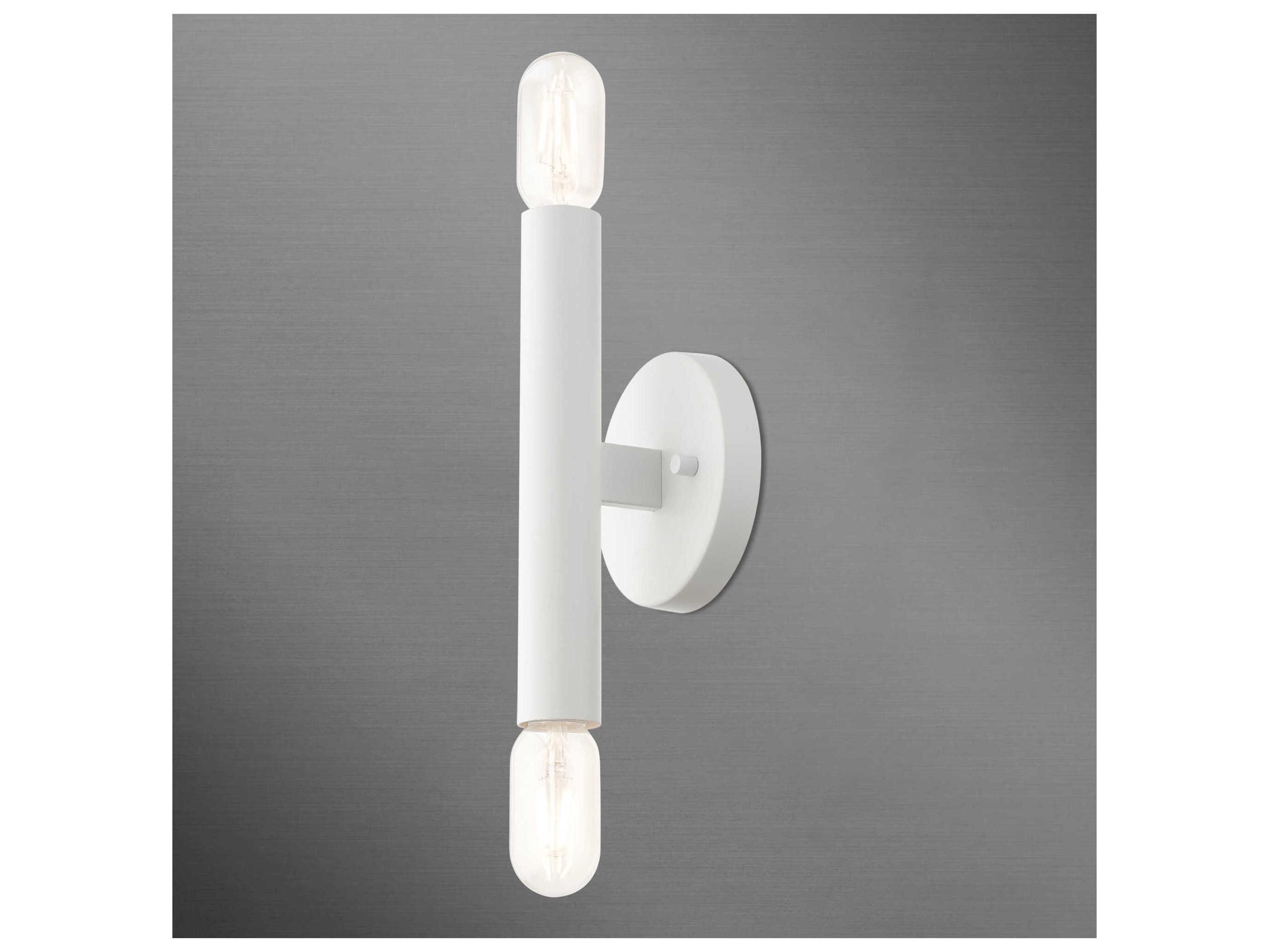 Livex Lighting Copenhagen 2-Light White Wall Sconce