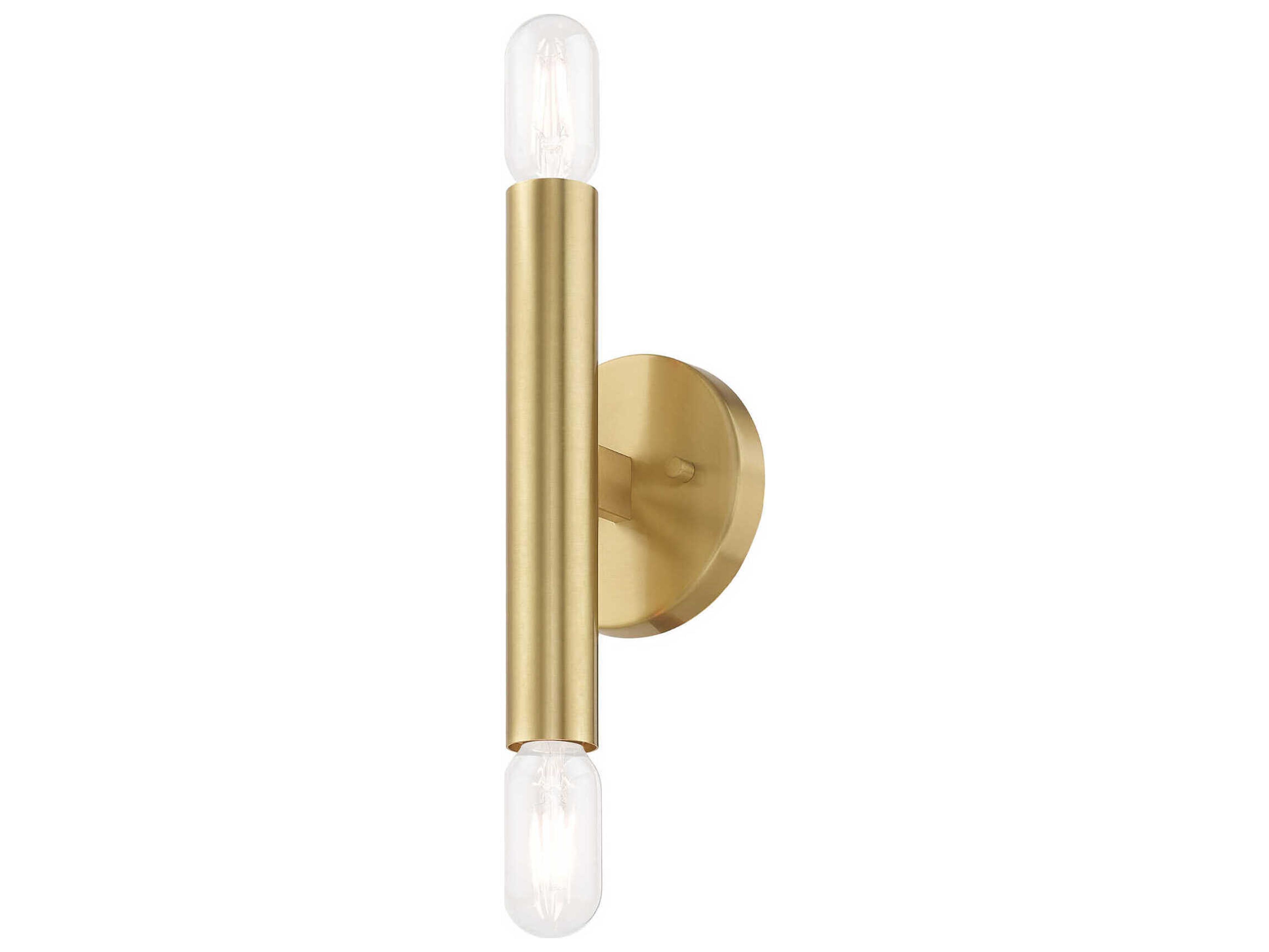 Livex Lighting Copenhagen 2-Light Satin Brass Wall Sconce