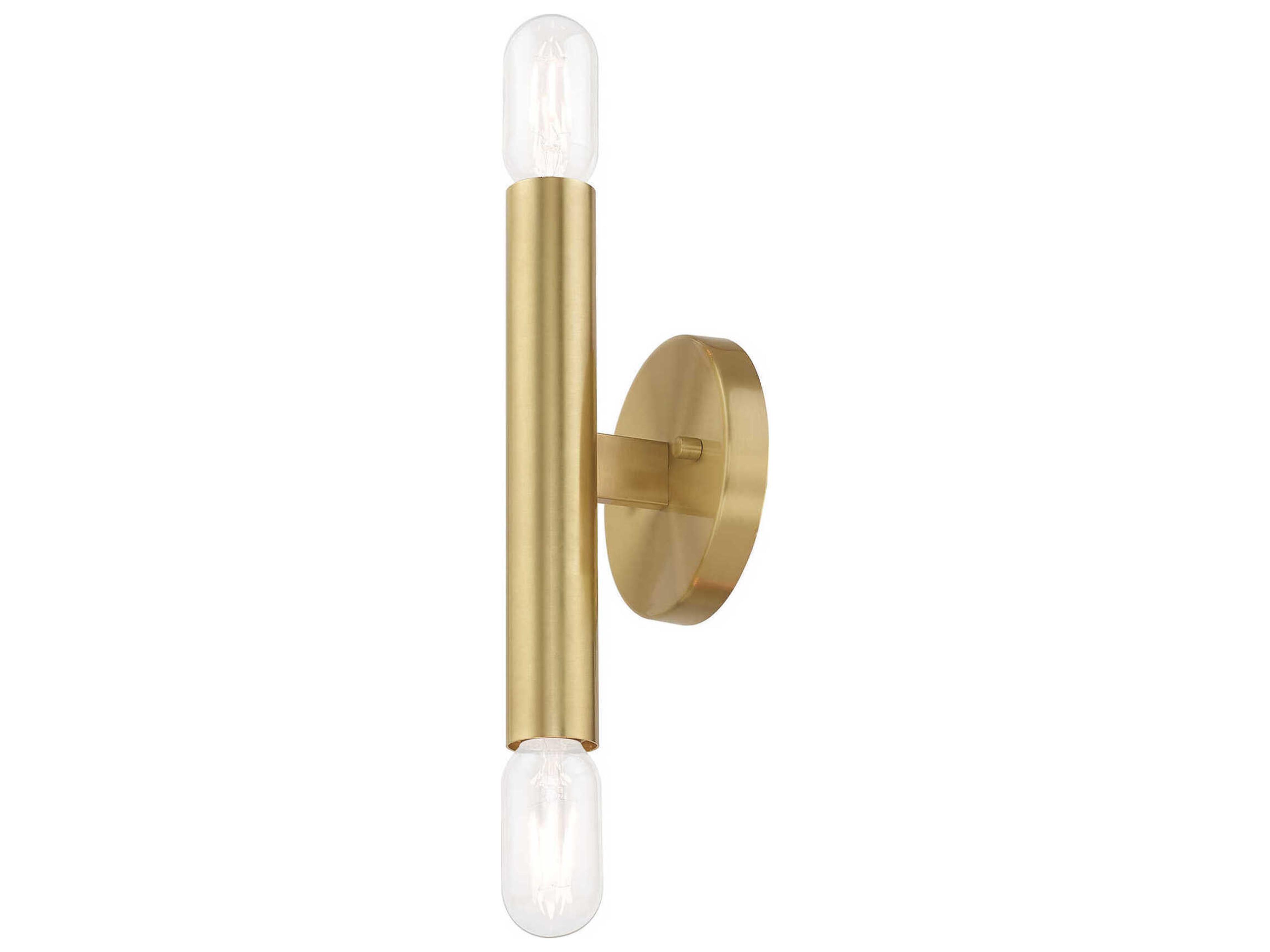 Livex Lighting Copenhagen 2-Light Satin Brass Wall Sconce