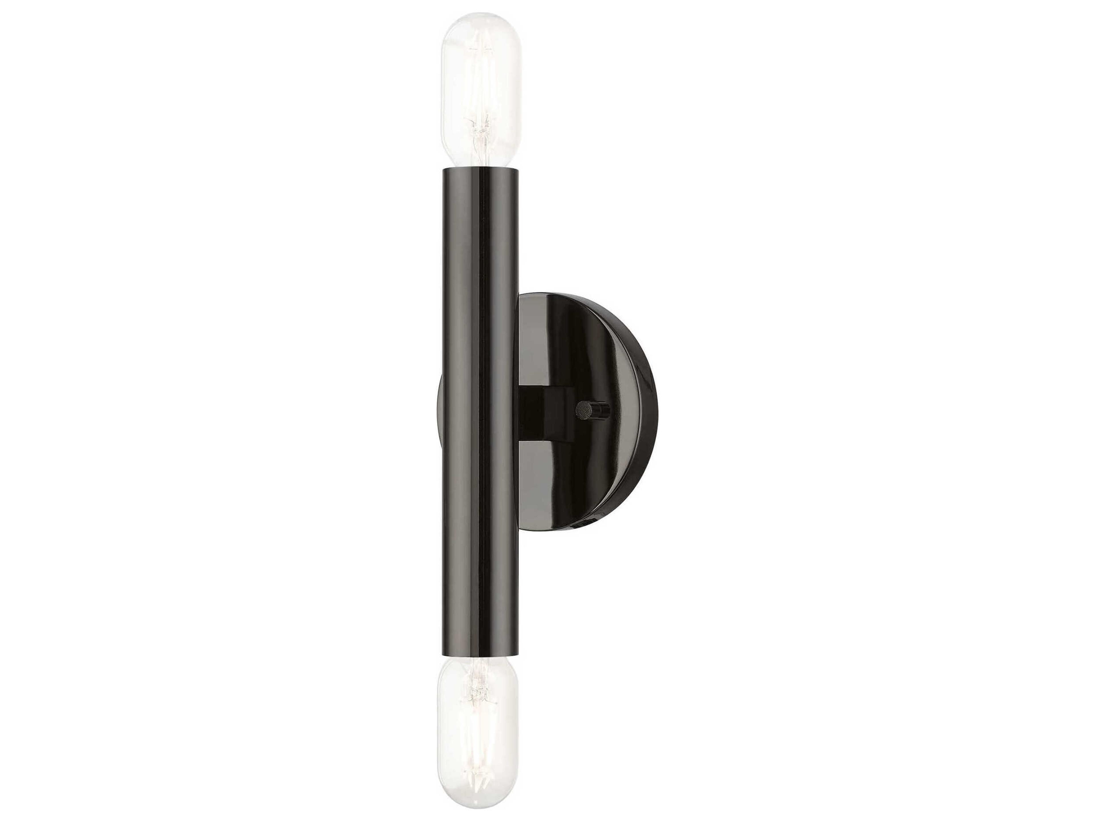 Copenhagen 2-Light Black Chrome Wall Sconce