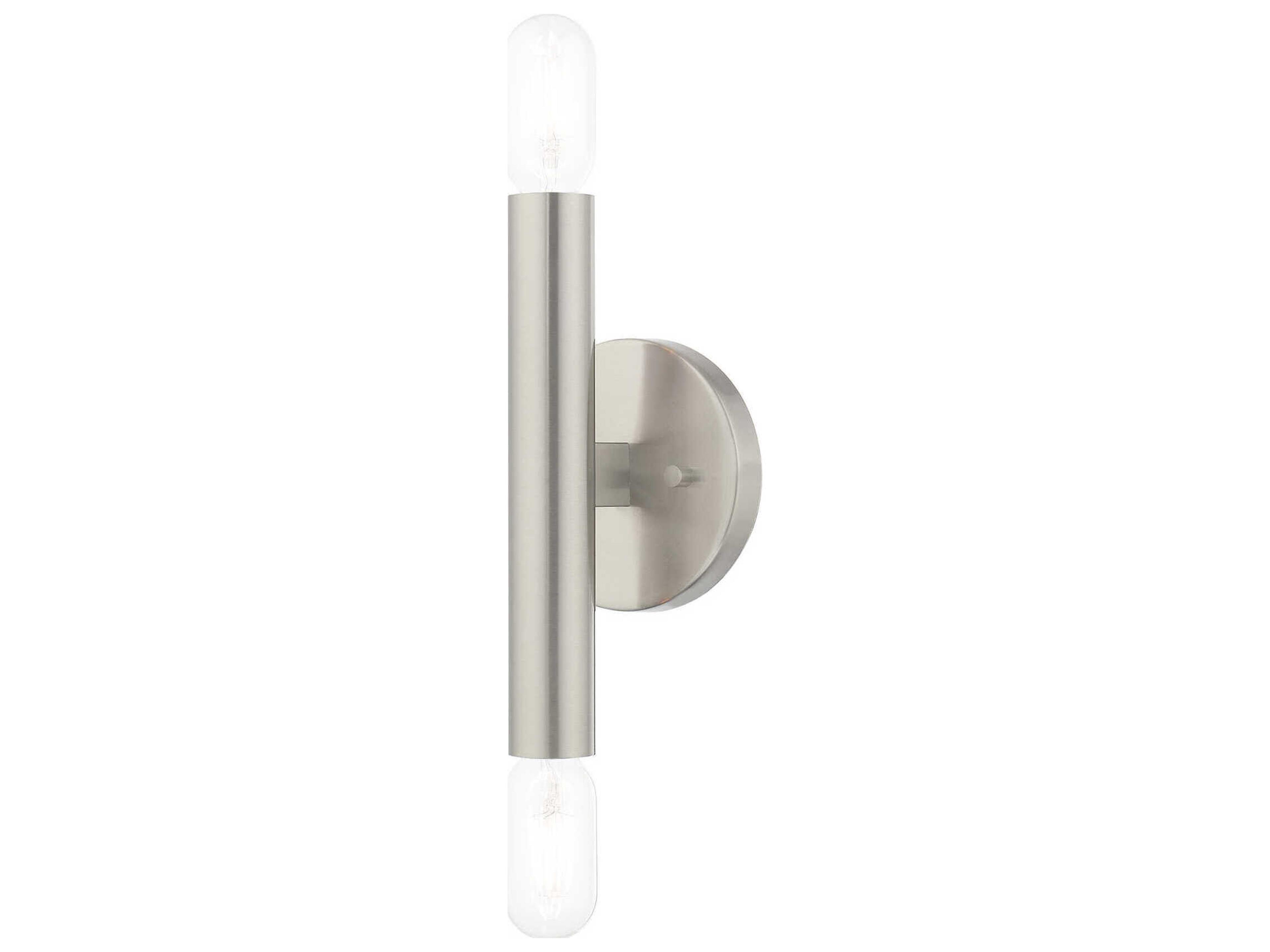 Copenhagen 2-Light Brushed Nickel Wall Sconce
