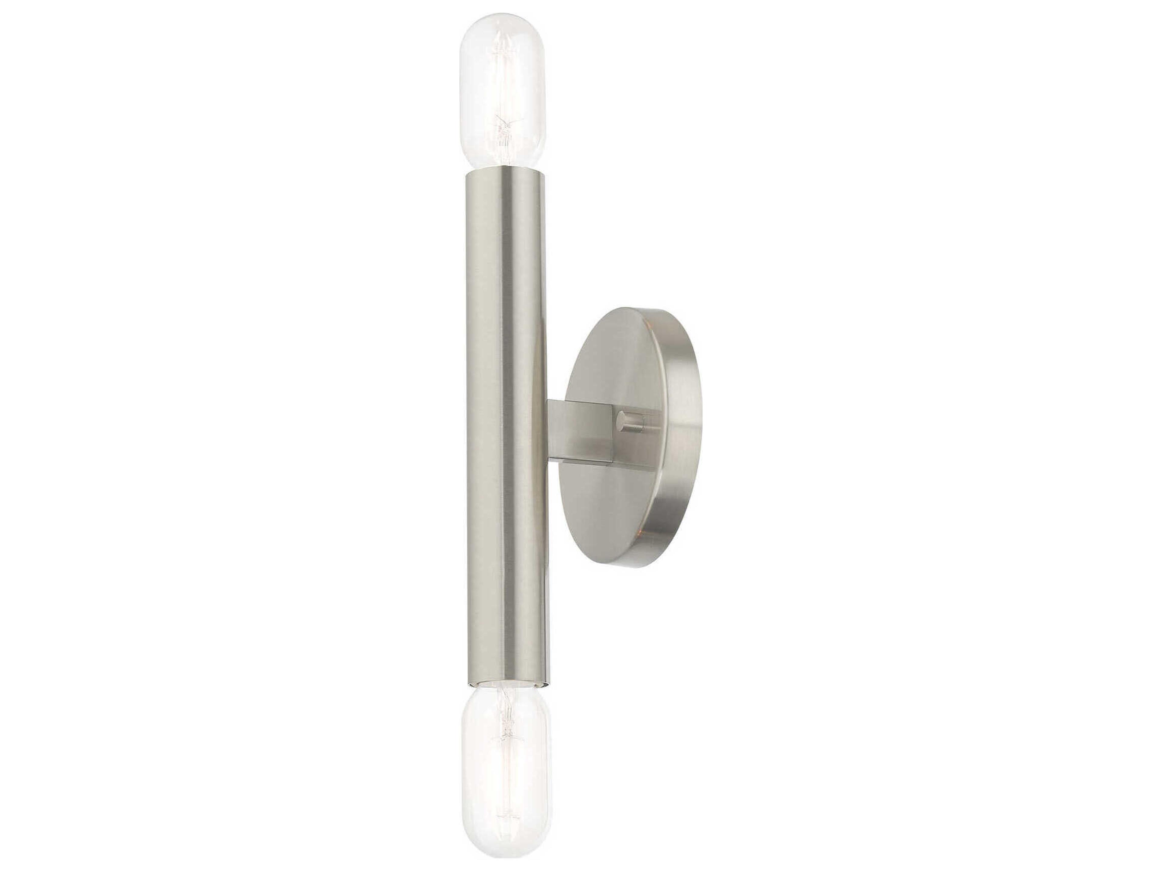 Livex Lighting Copenhagen 2-Light Brushed Nickel Wall Sconce