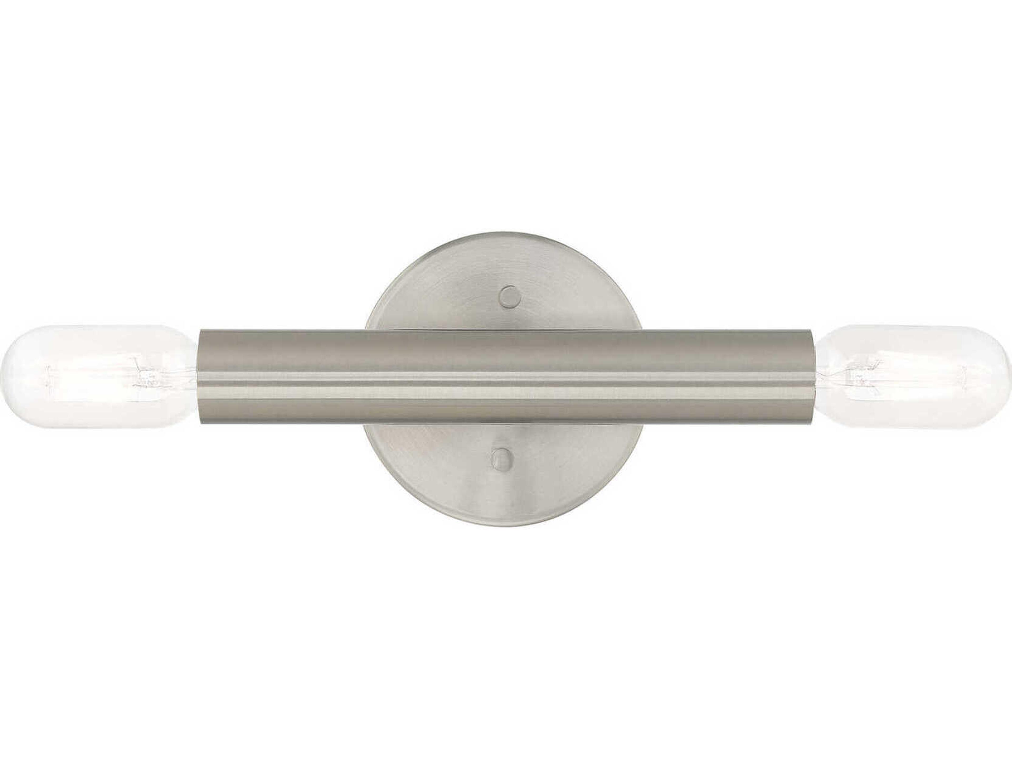 Livex Lighting Copenhagen 2-Light Brushed Nickel Wall Sconce