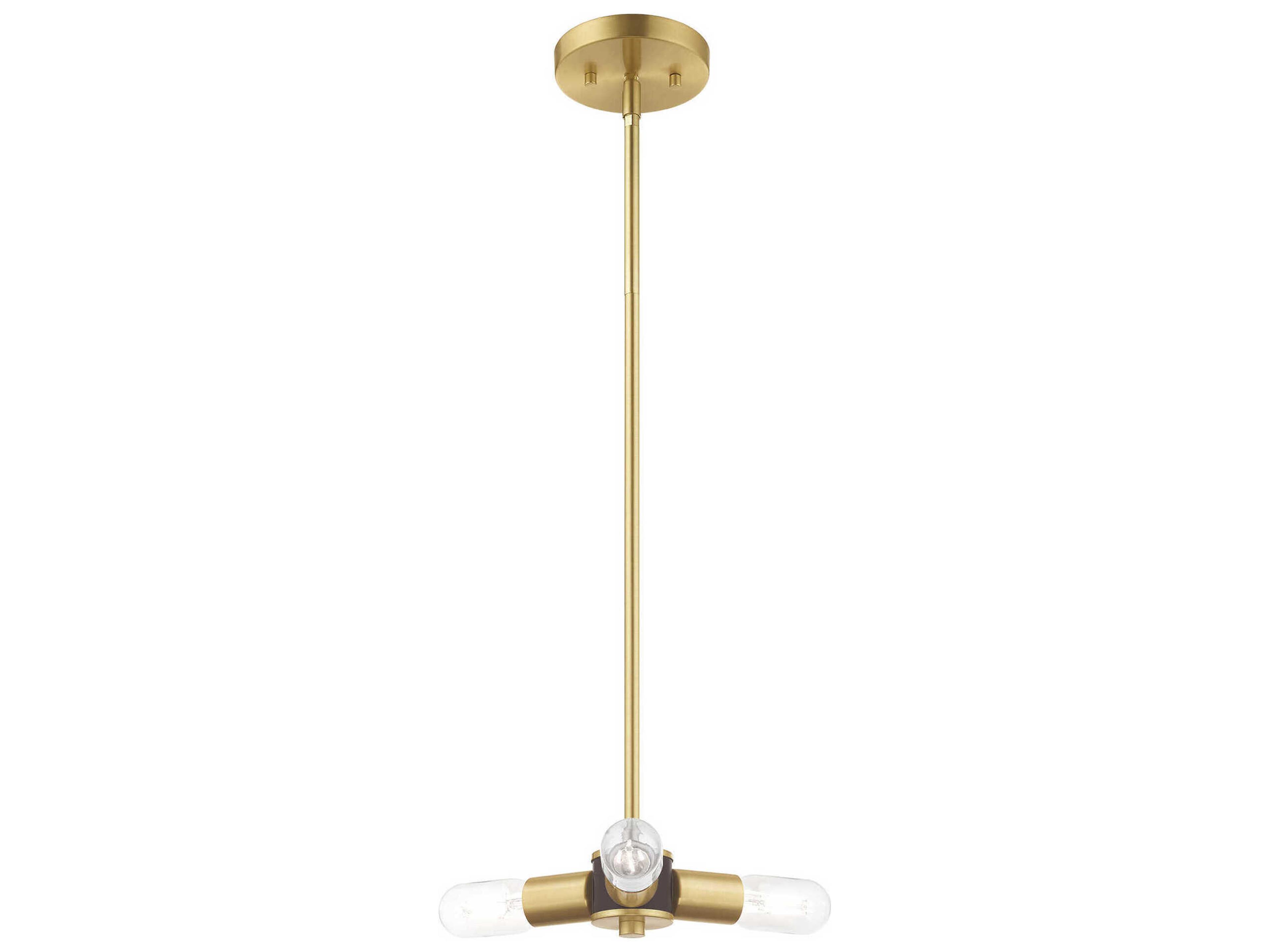 Livex Lighting Copenhagen 3-Light Satin Brass Mini Pendant