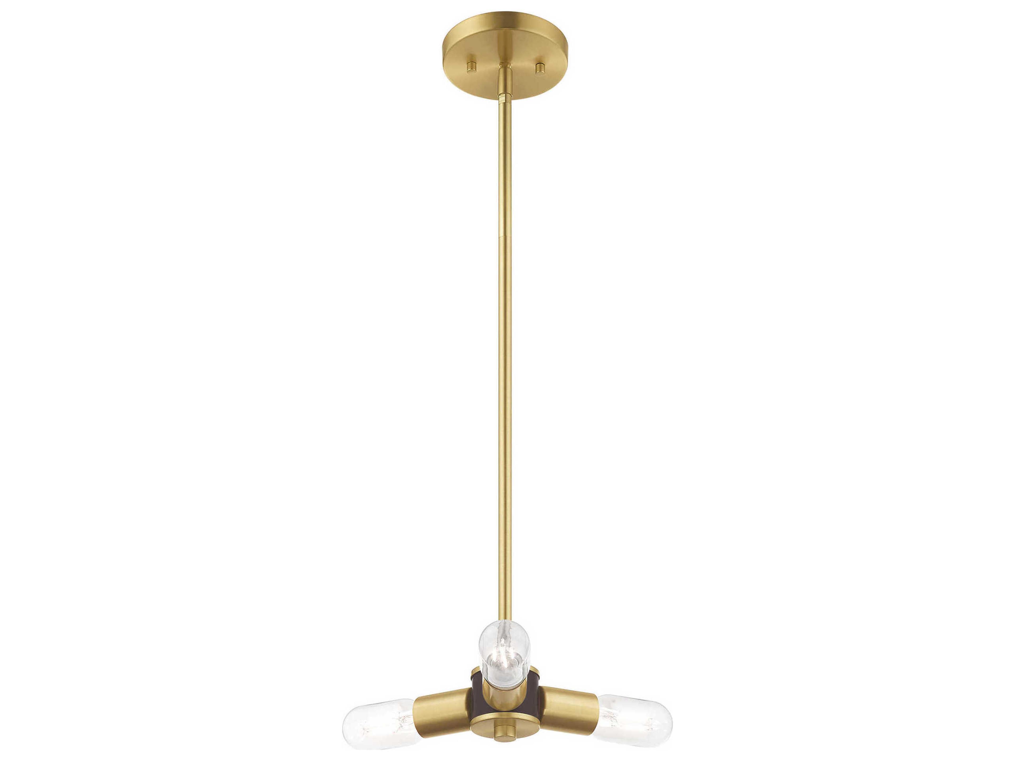 Livex Lighting Copenhagen 3-Light Satin Brass Mini Pendant