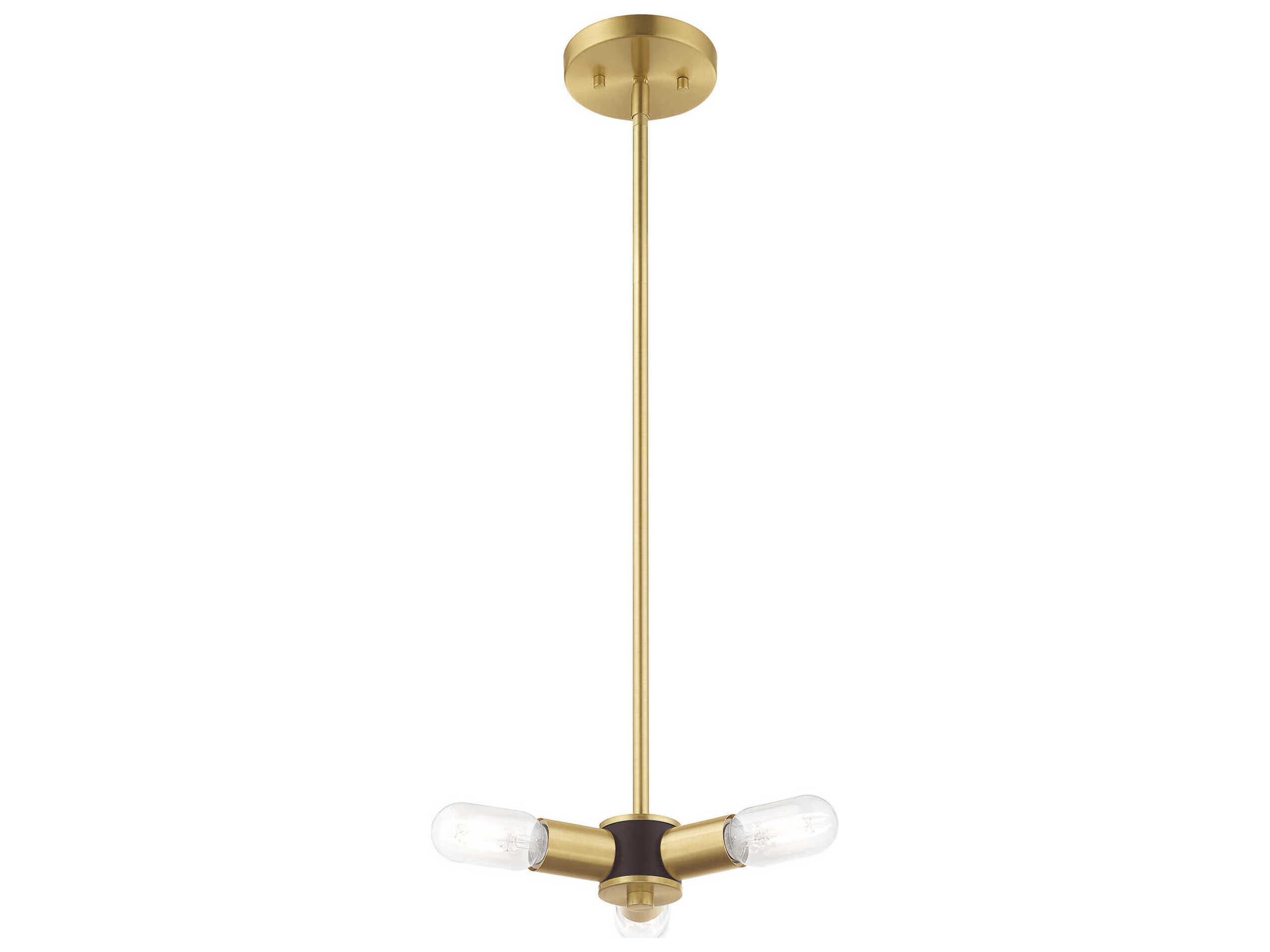 Livex Lighting Copenhagen 3-Light Satin Brass Mini Pendant