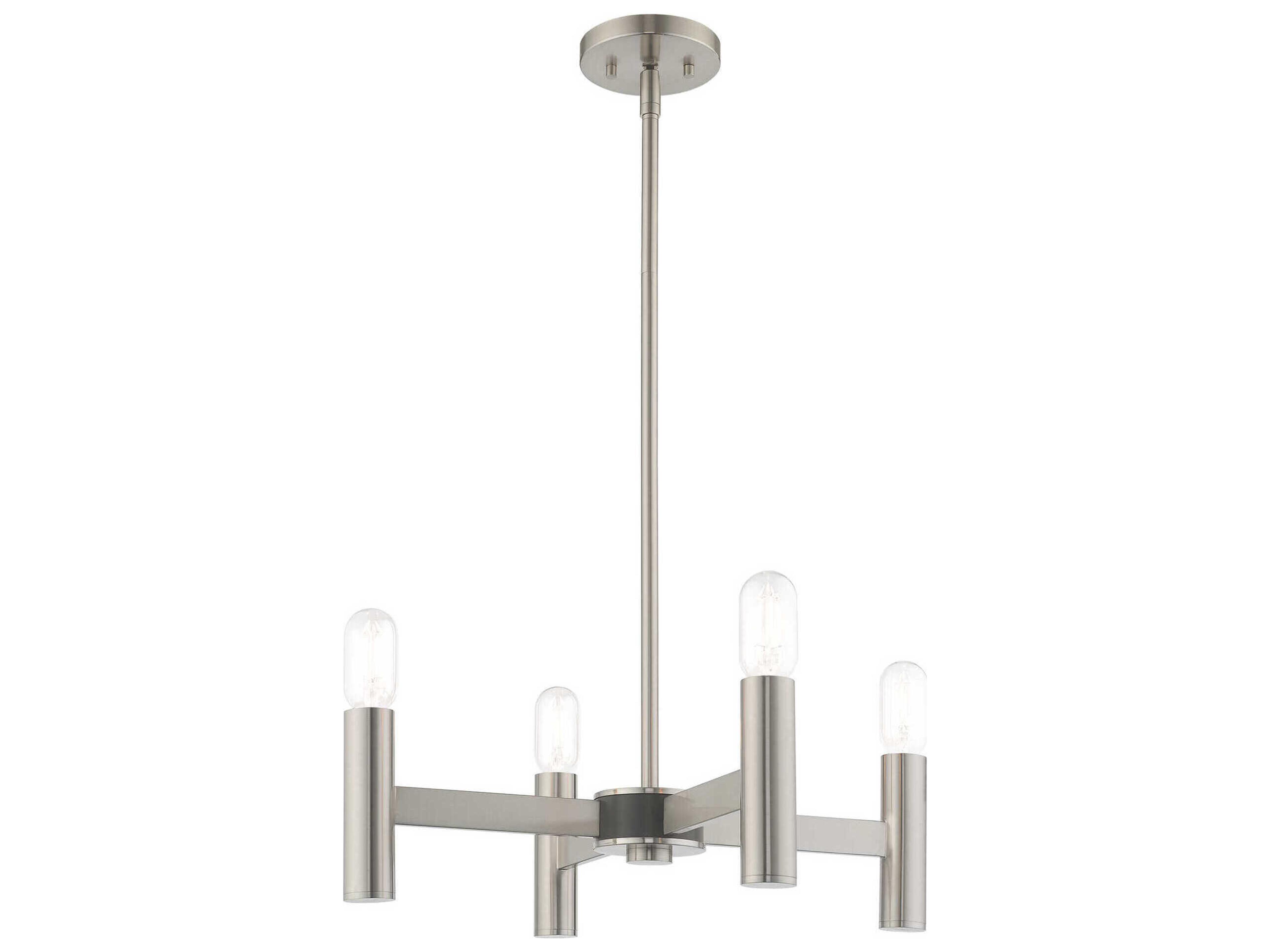 Livex Lighting Copenhagen 4-Light Brushed Nickel Chandelier