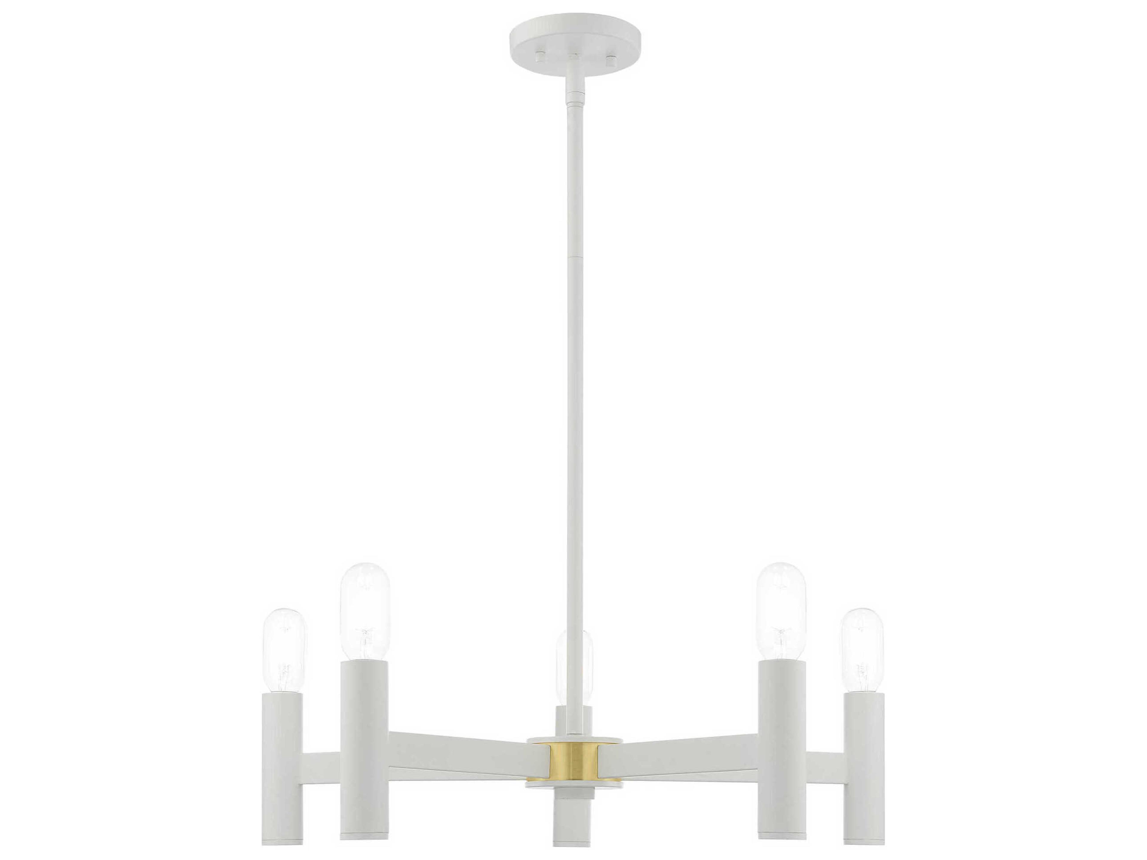 Copenhagen 5-Light White Chandelier