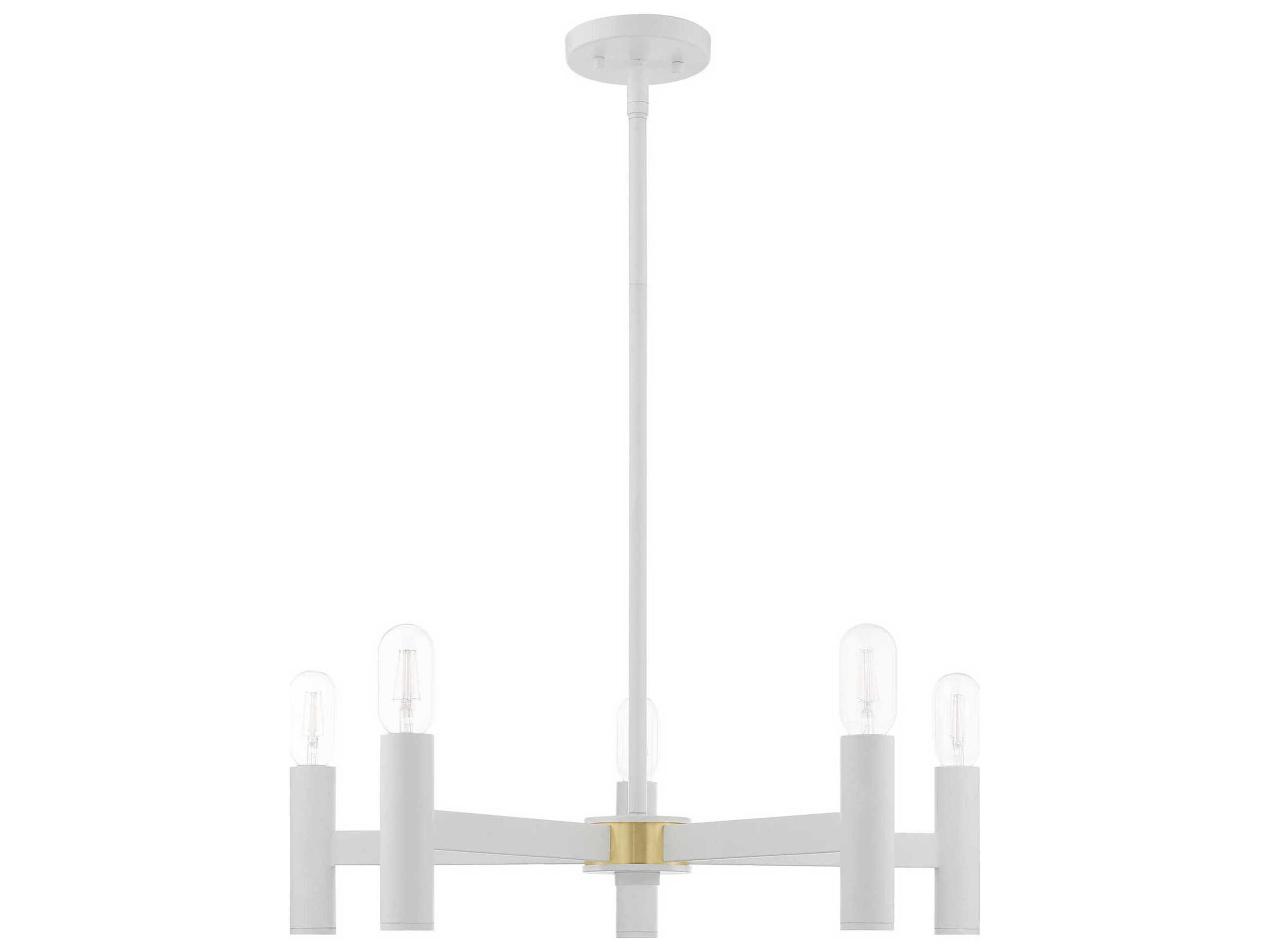 Livex Lighting Copenhagen 5-Light White Chandelier
