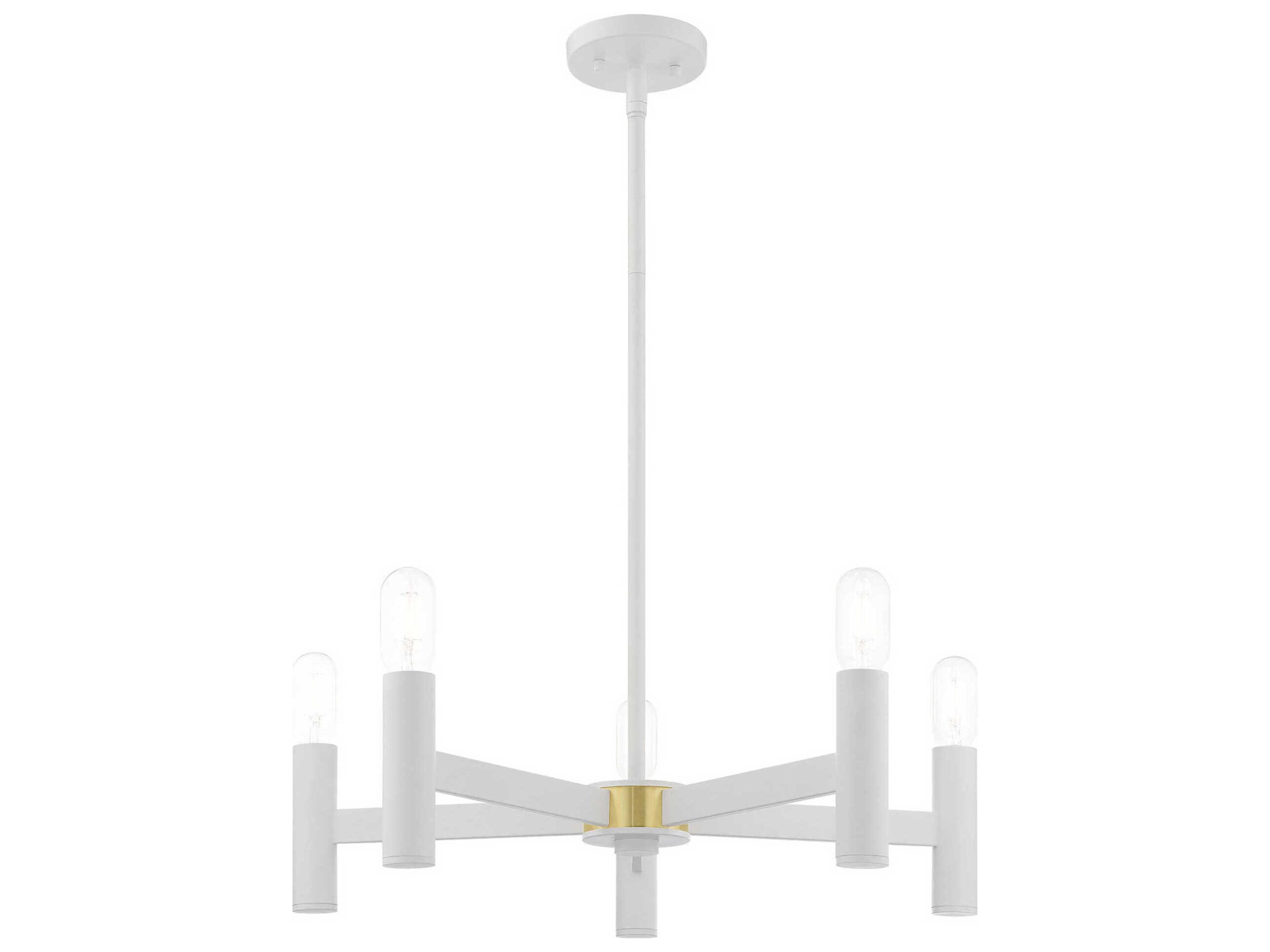 Livex Lighting Copenhagen 5-Light White Chandelier
