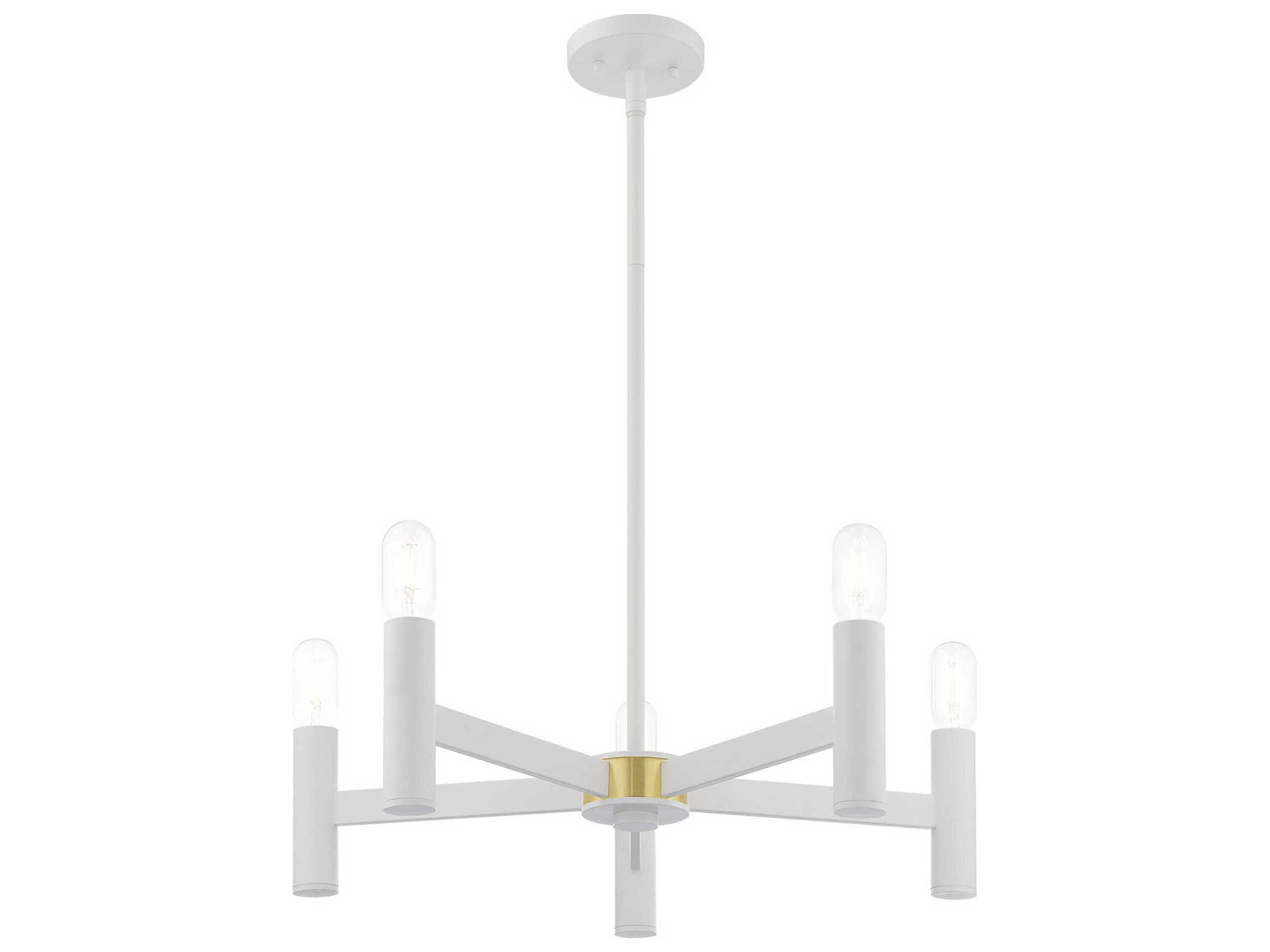Livex Lighting Copenhagen 5-Light White Chandelier