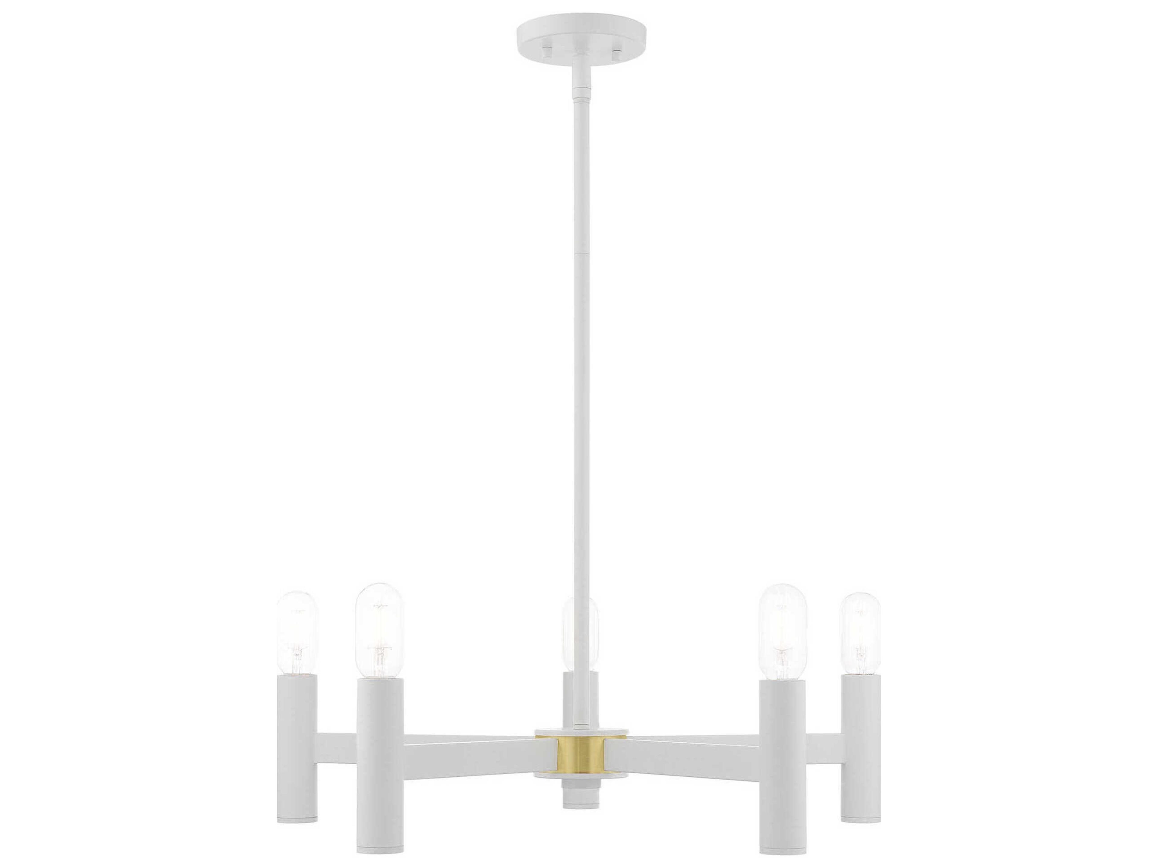 Livex Lighting Copenhagen 5-Light White Chandelier