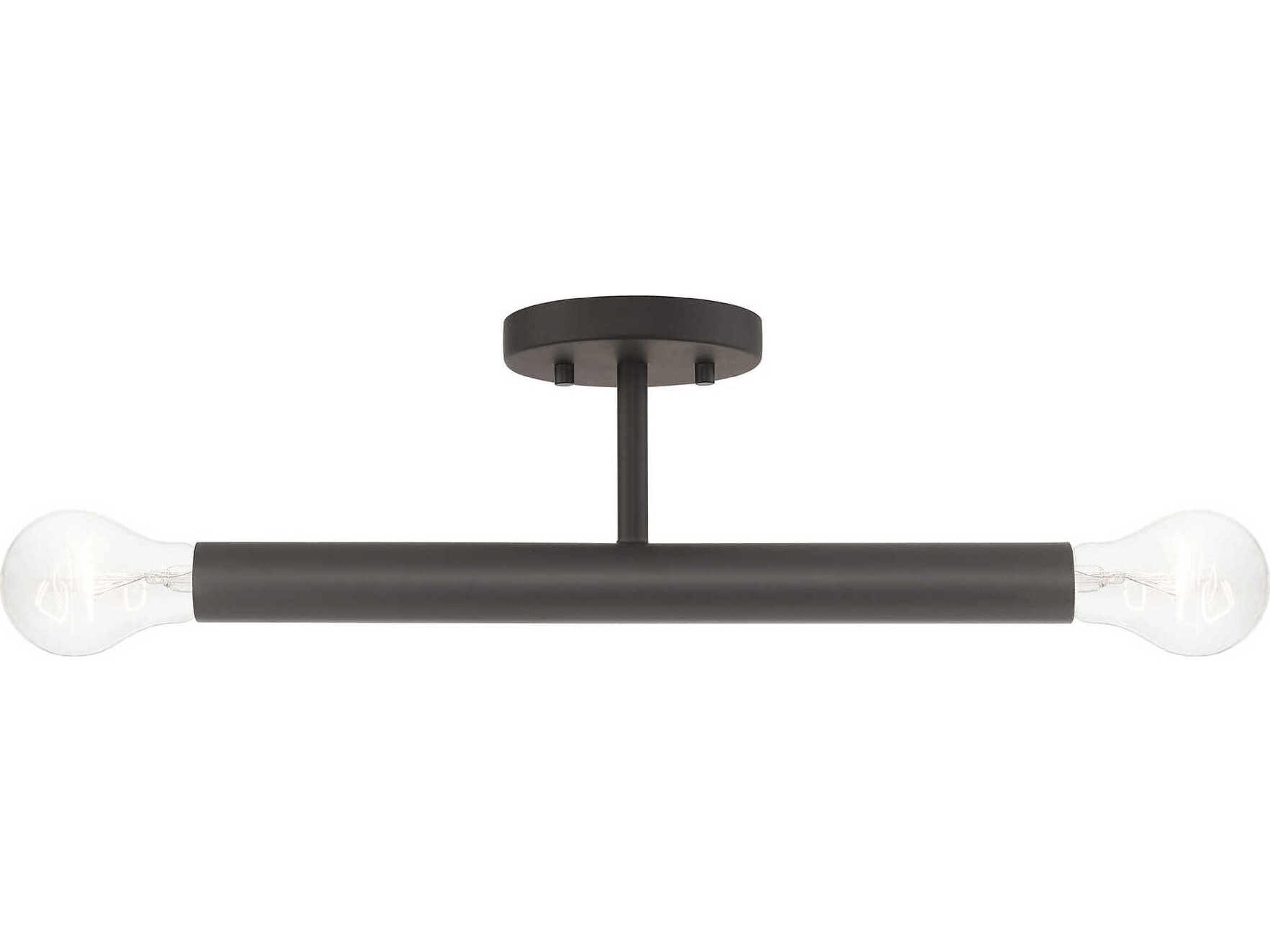 Copenhagen 2-Light Bronze Semi Flush Mount