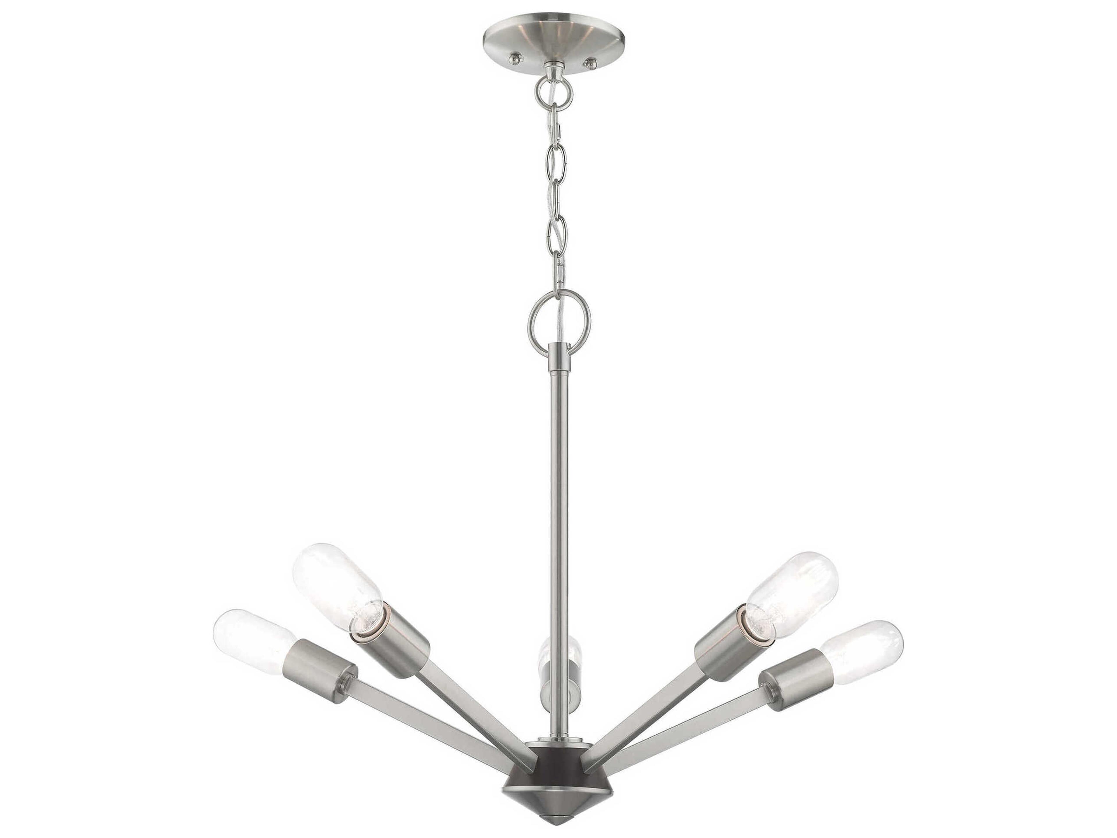 Prague 5-Light Brushed Nickel Sputnik Chandelier