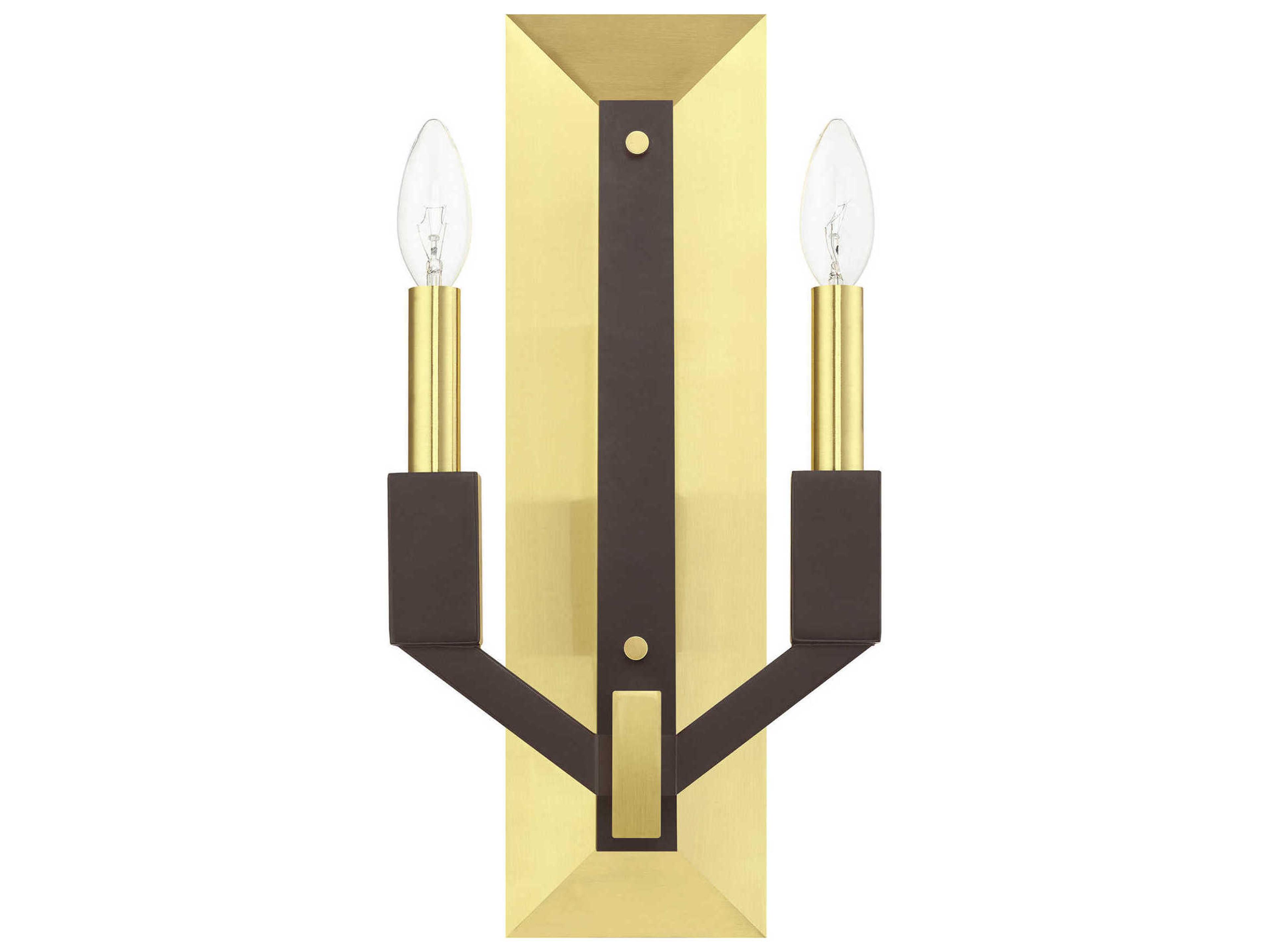 Livex Lighting Beckett 2-Light Satin Brass Wall Sconce