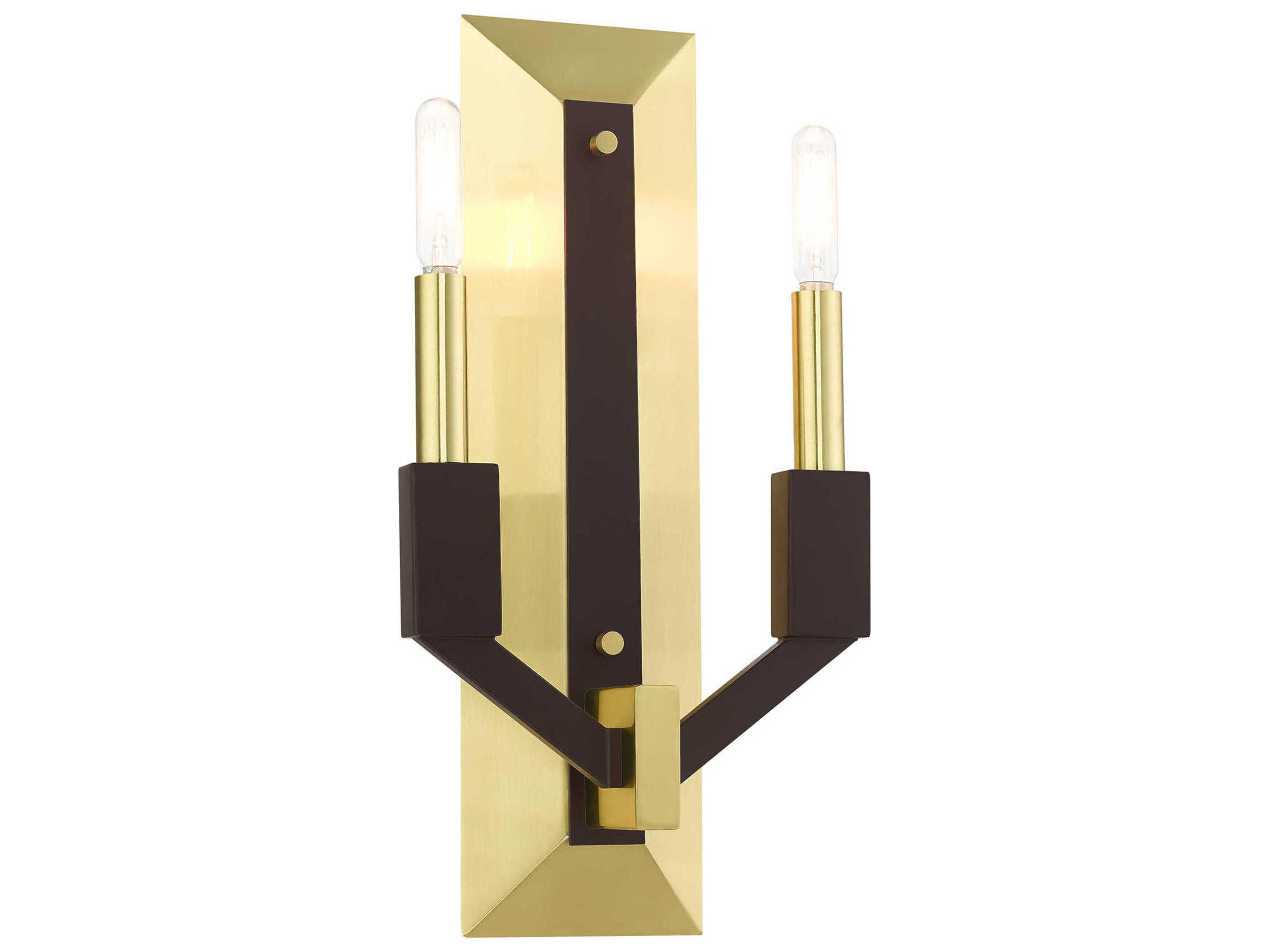 Livex Lighting Beckett 2-Light Satin Brass Wall Sconce