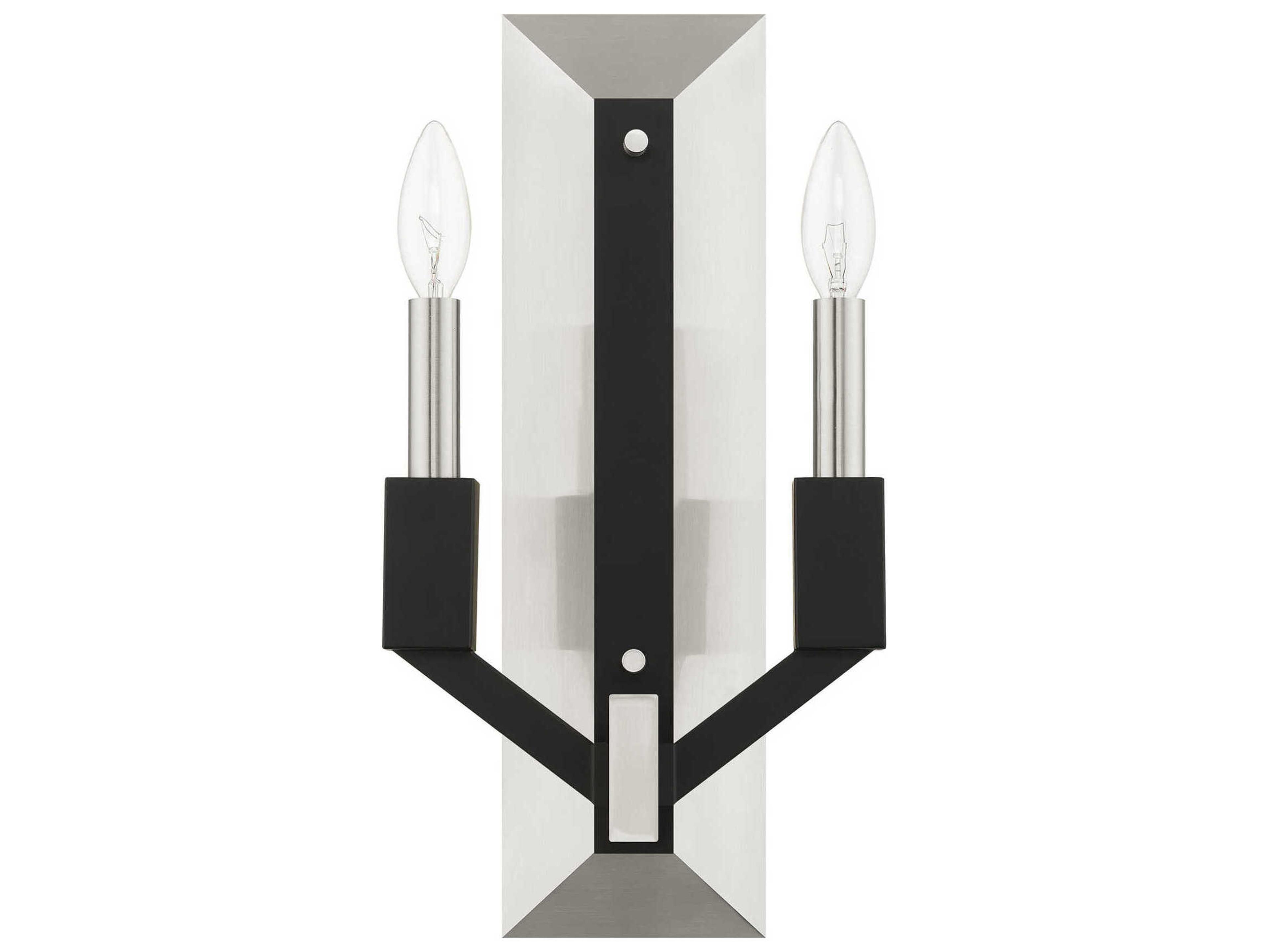 Livex Lighting Beckett 2-Light Brushed Nickel Wall Sconce