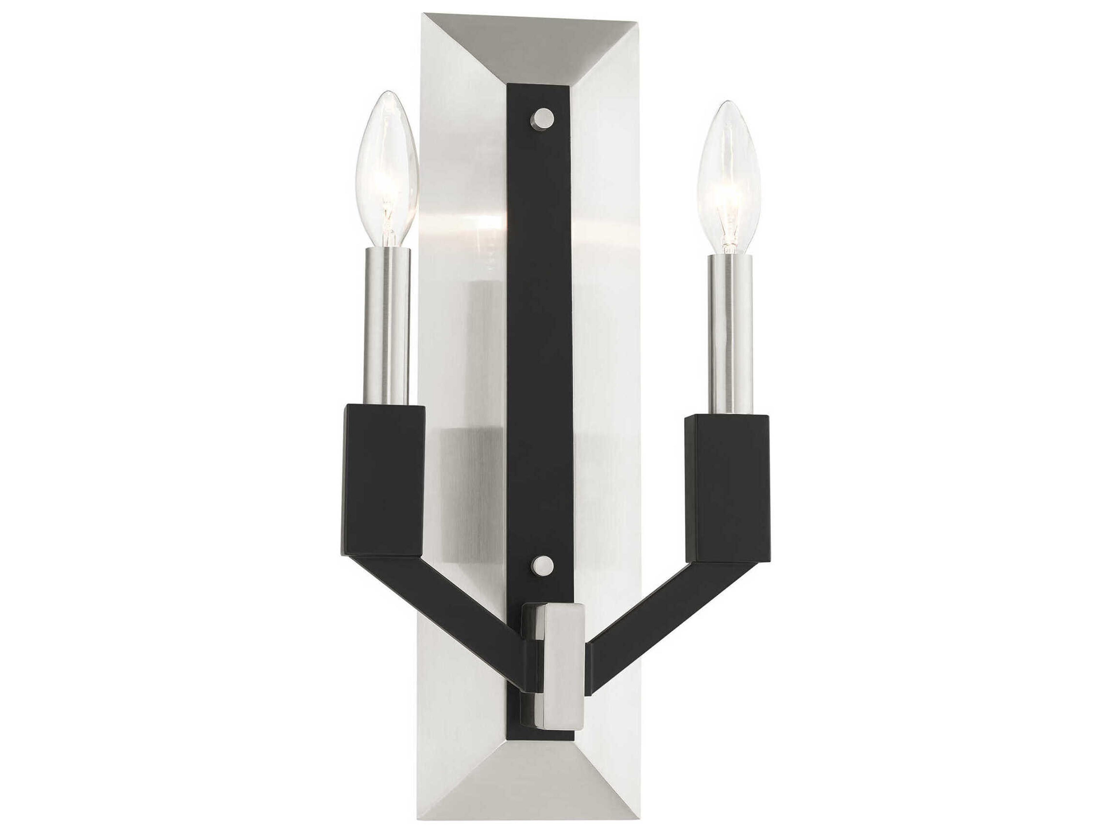 Livex Lighting Beckett 2-Light Brushed Nickel Wall Sconce