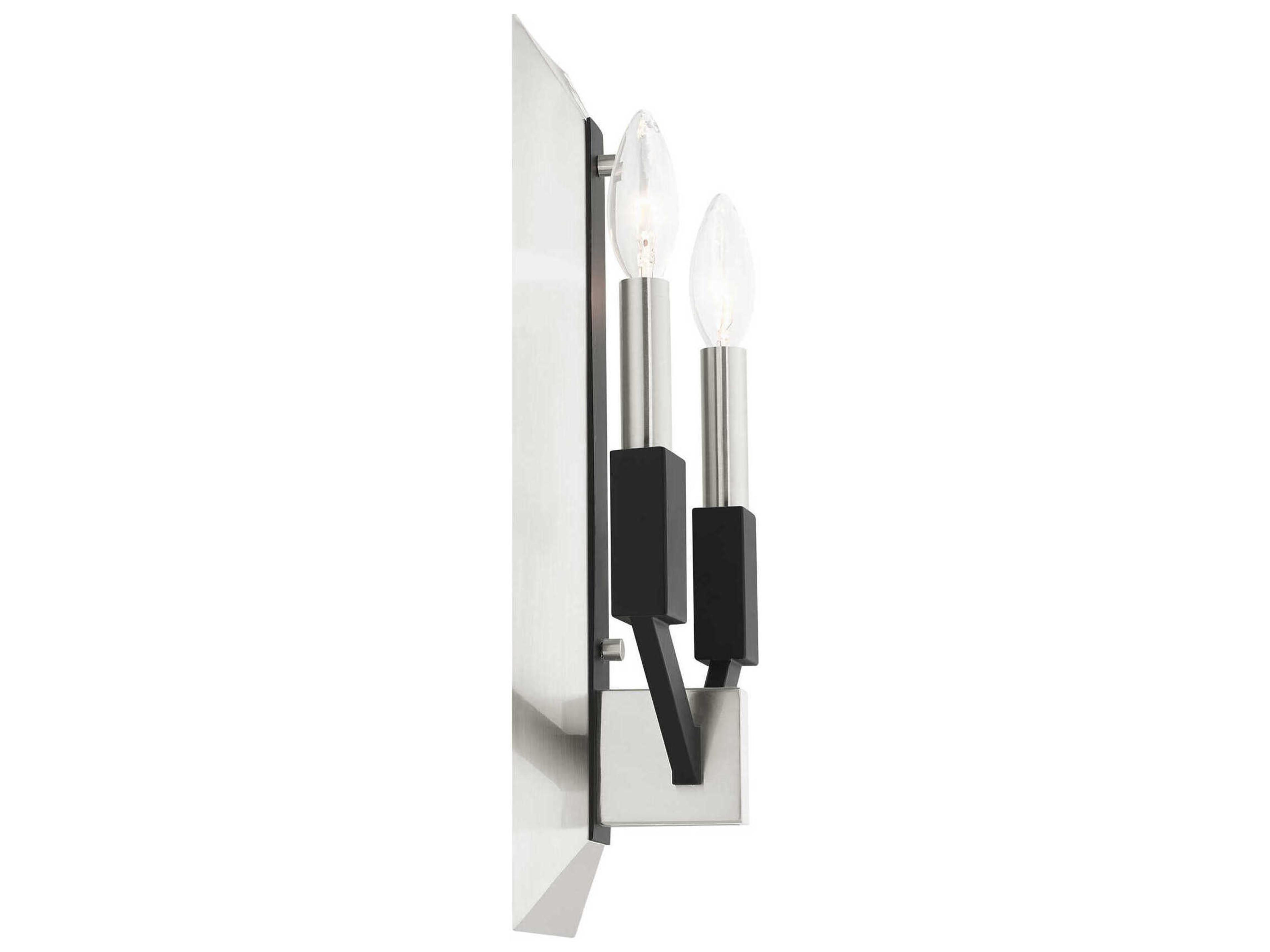 Livex Lighting Beckett 2-Light Brushed Nickel Wall Sconce