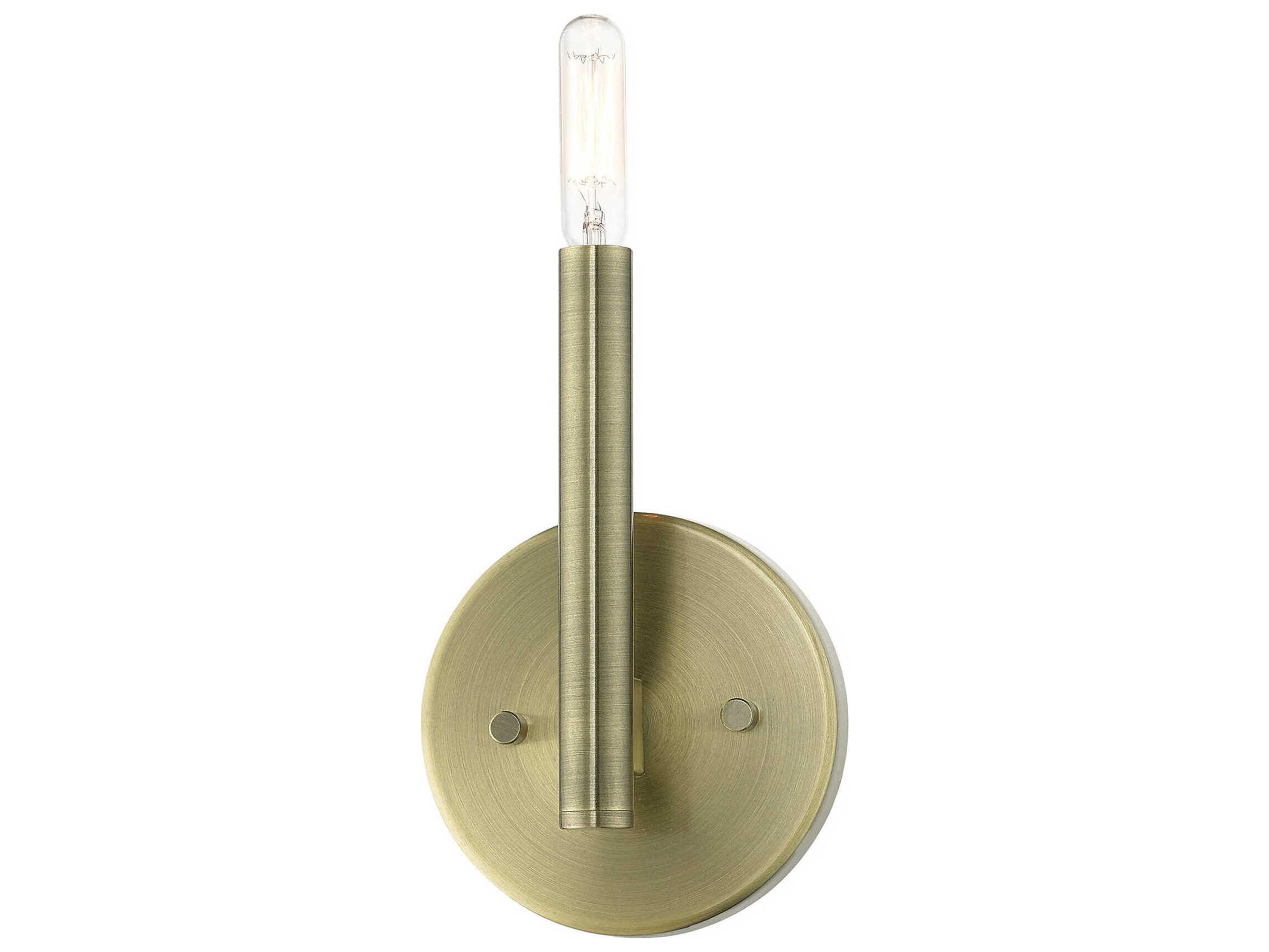 Livex Lighting Copenhagen 1-Light Antique Brass Wall Sconce