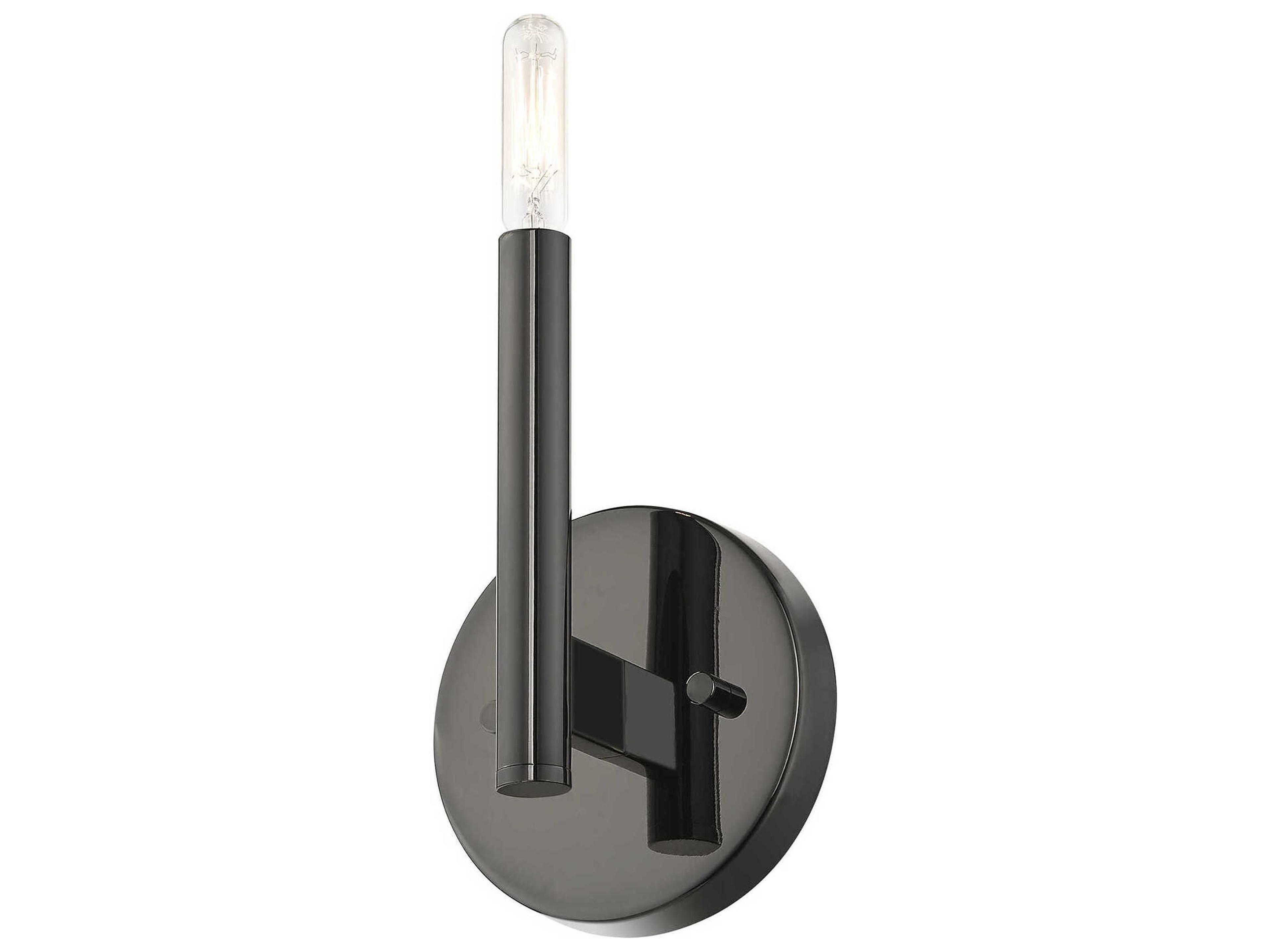 Livex Lighting Copenhagen 1-Light Black Chrome Wall Sconce