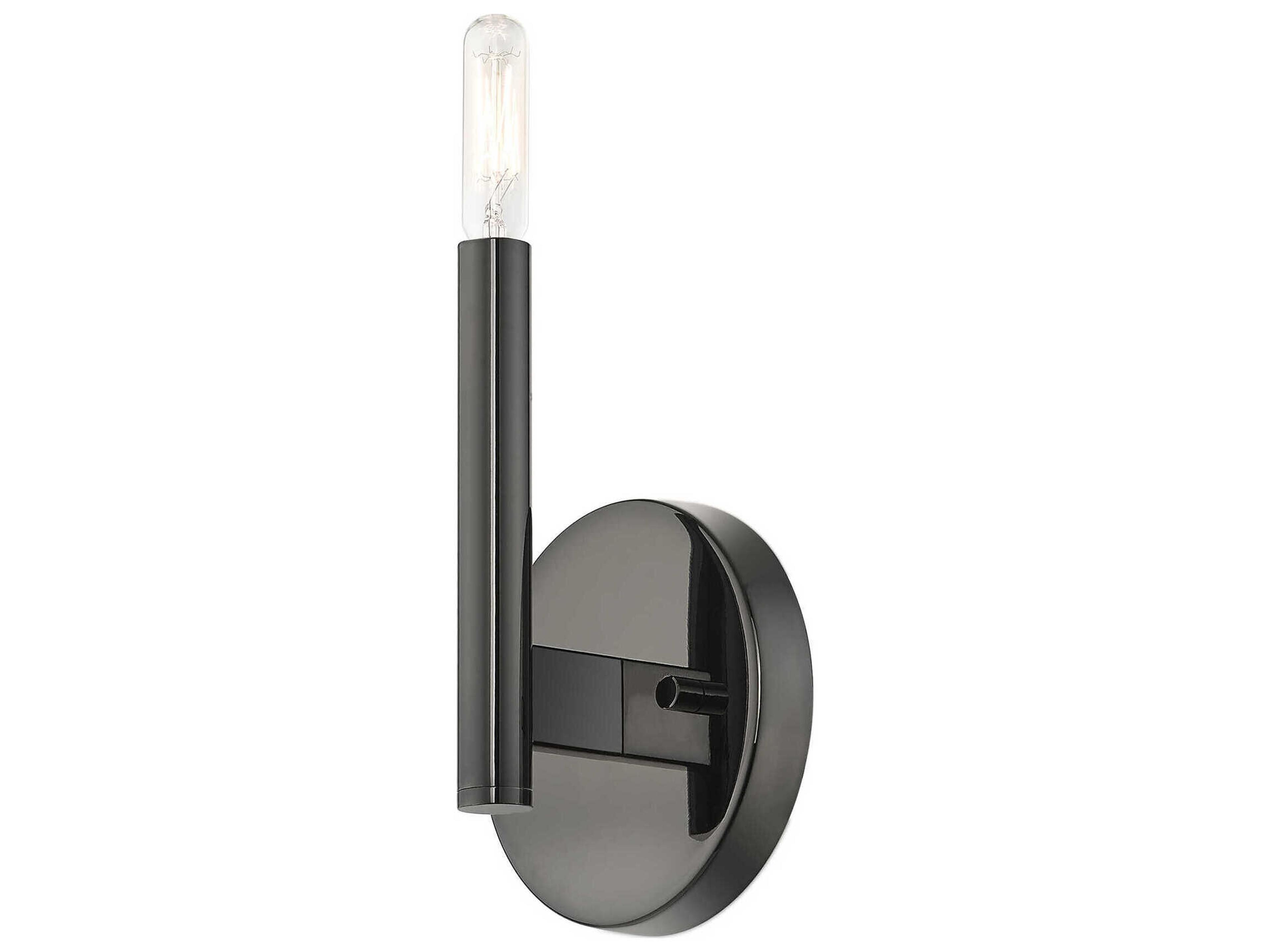 Livex Lighting Copenhagen 1-Light Black Chrome Wall Sconce