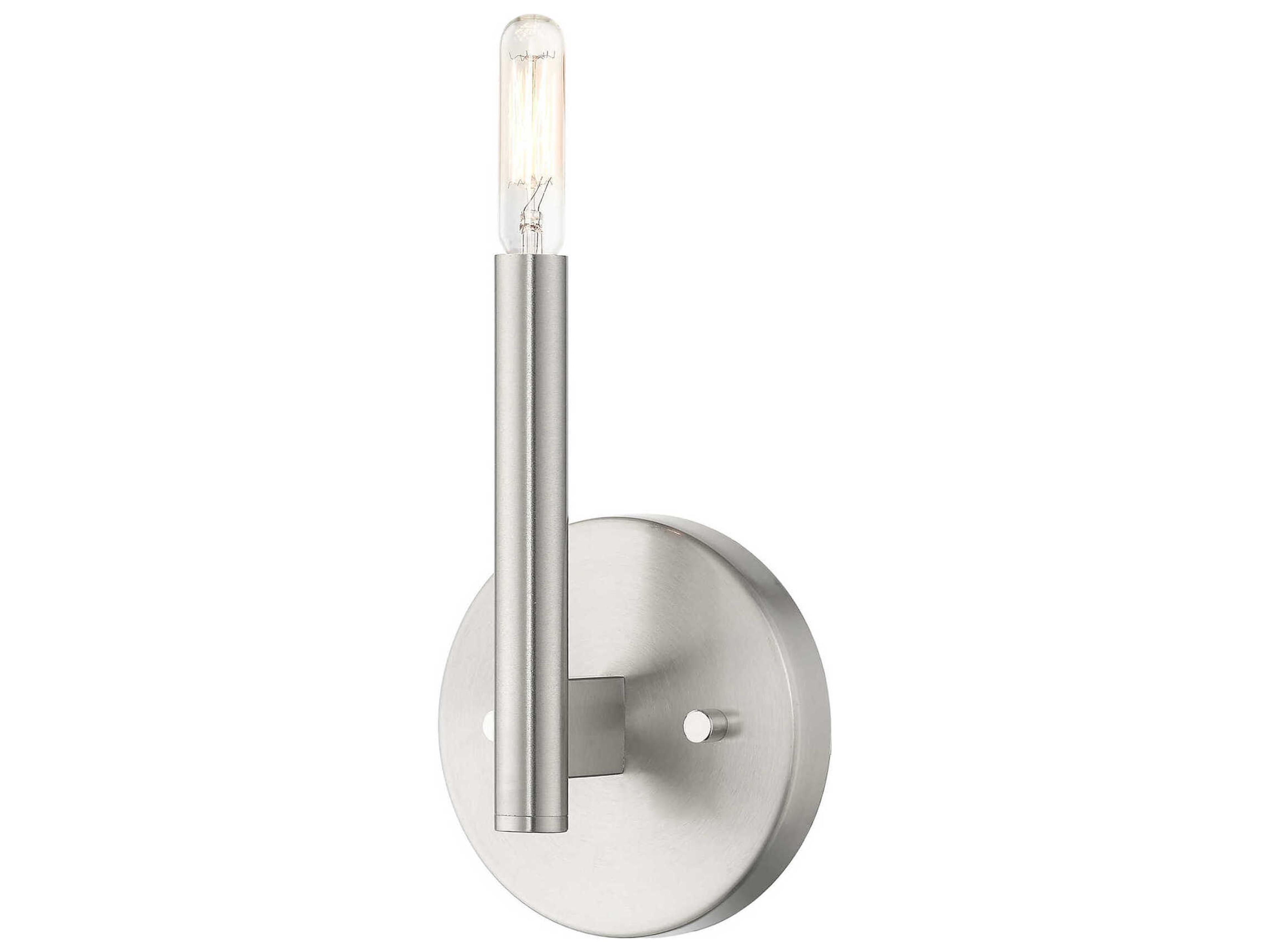 Copenhagen 1-Light Brushed Nickel Wall Sconce