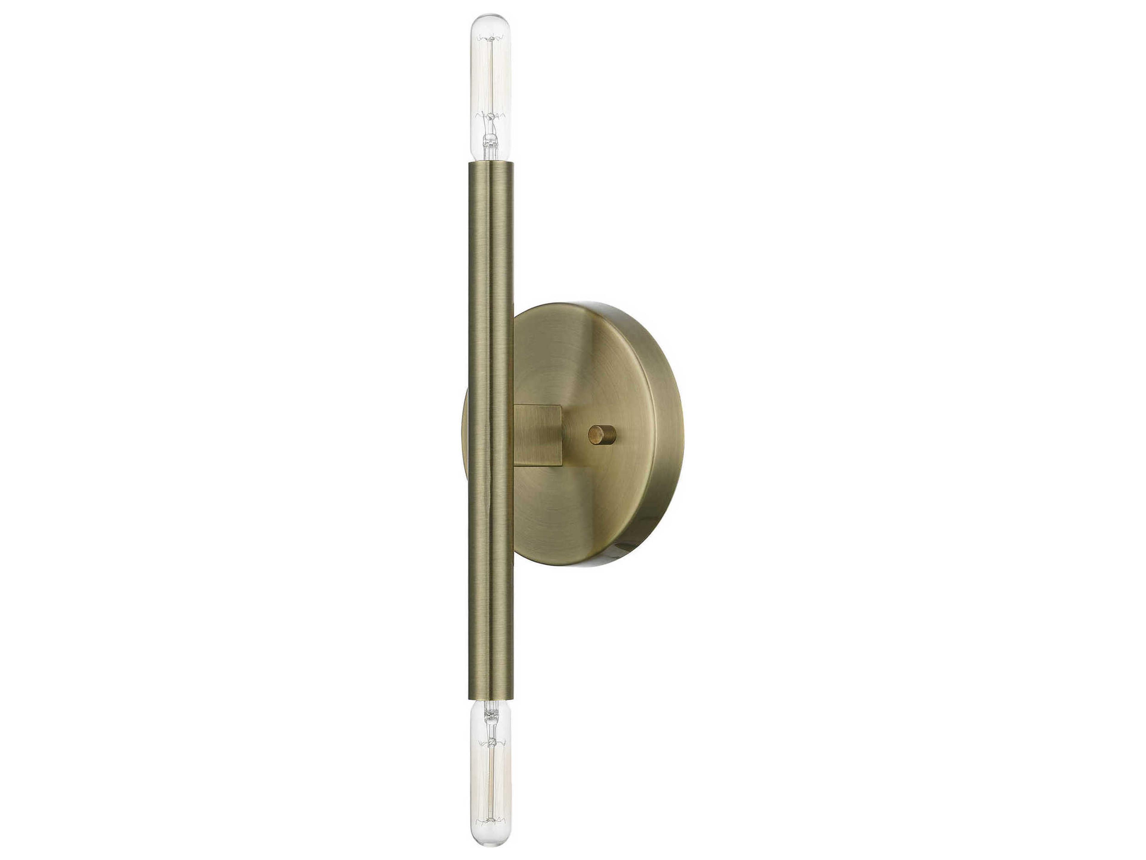 Livex Lighting Copenhagen 2-Light Antique Brass Wall Sconce