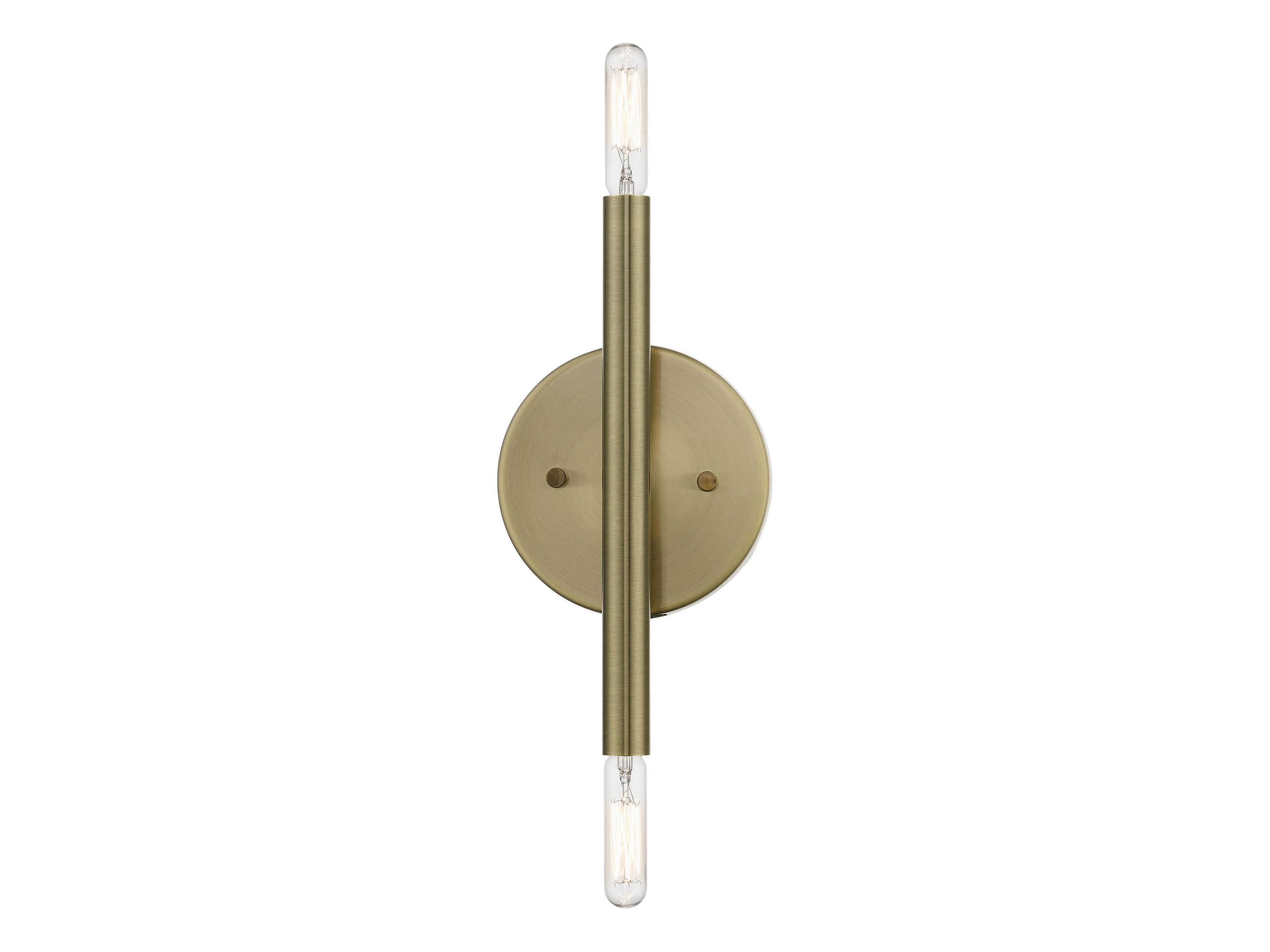Livex Lighting Copenhagen 2-Light Antique Brass Wall Sconce