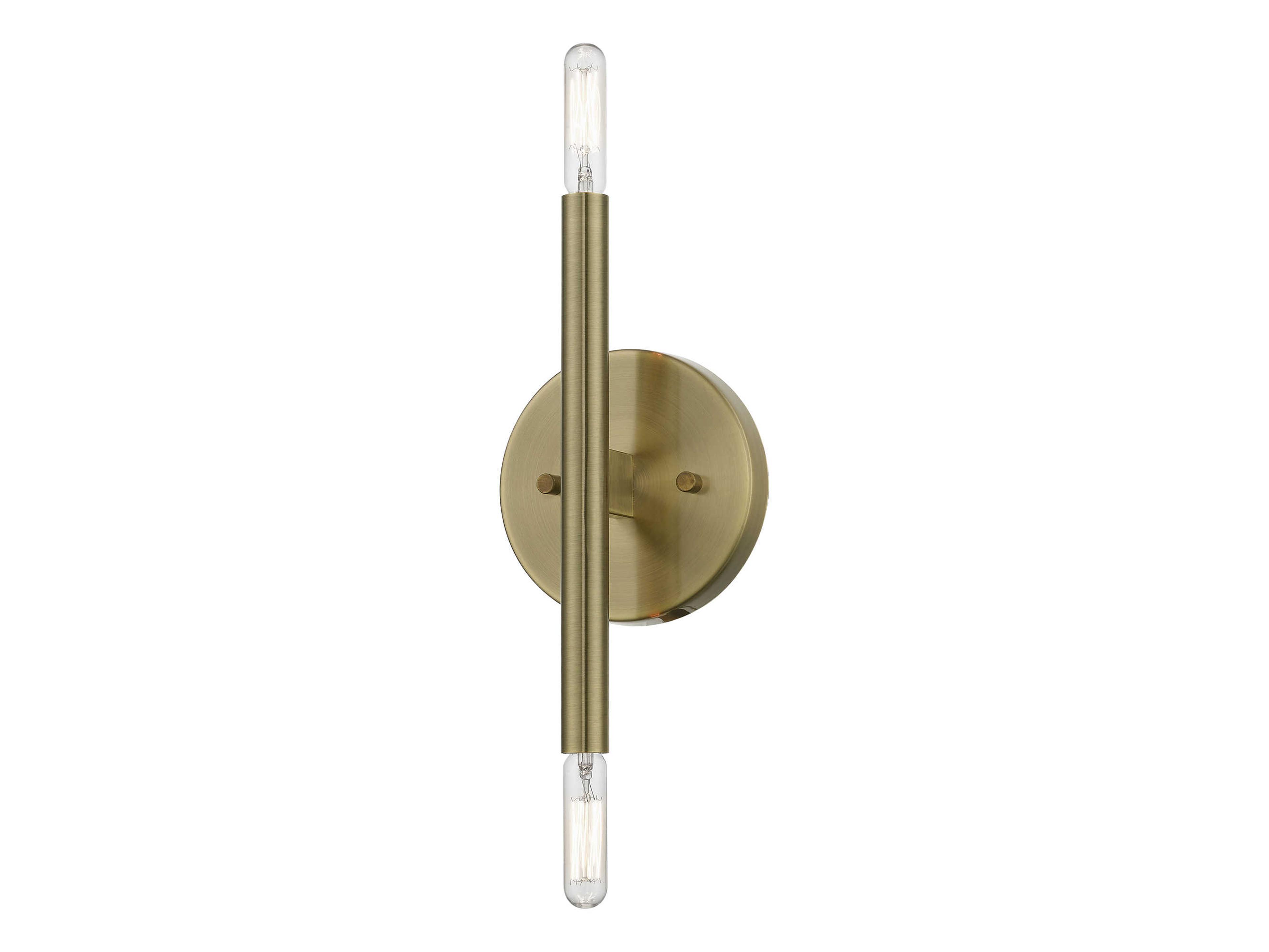 Livex Lighting Copenhagen 2-Light Antique Brass Wall Sconce