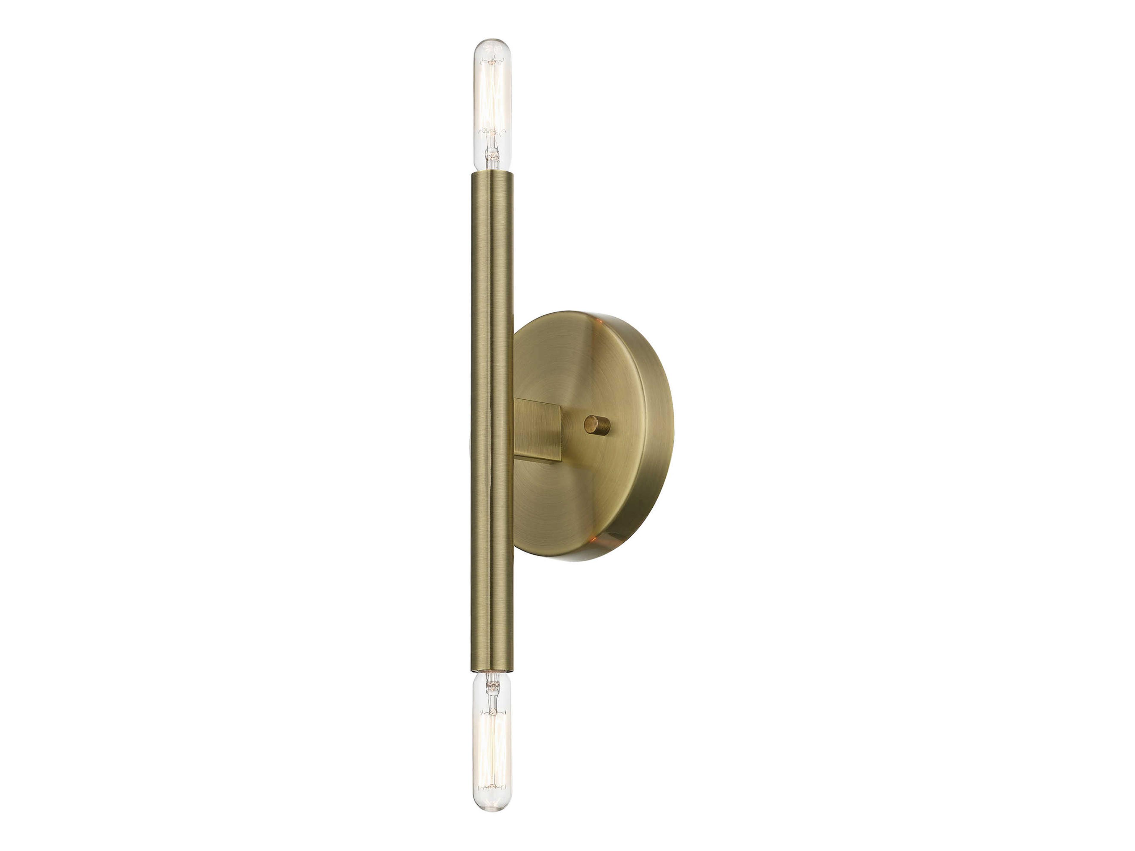Livex Lighting Copenhagen 2-Light Antique Brass Wall Sconce