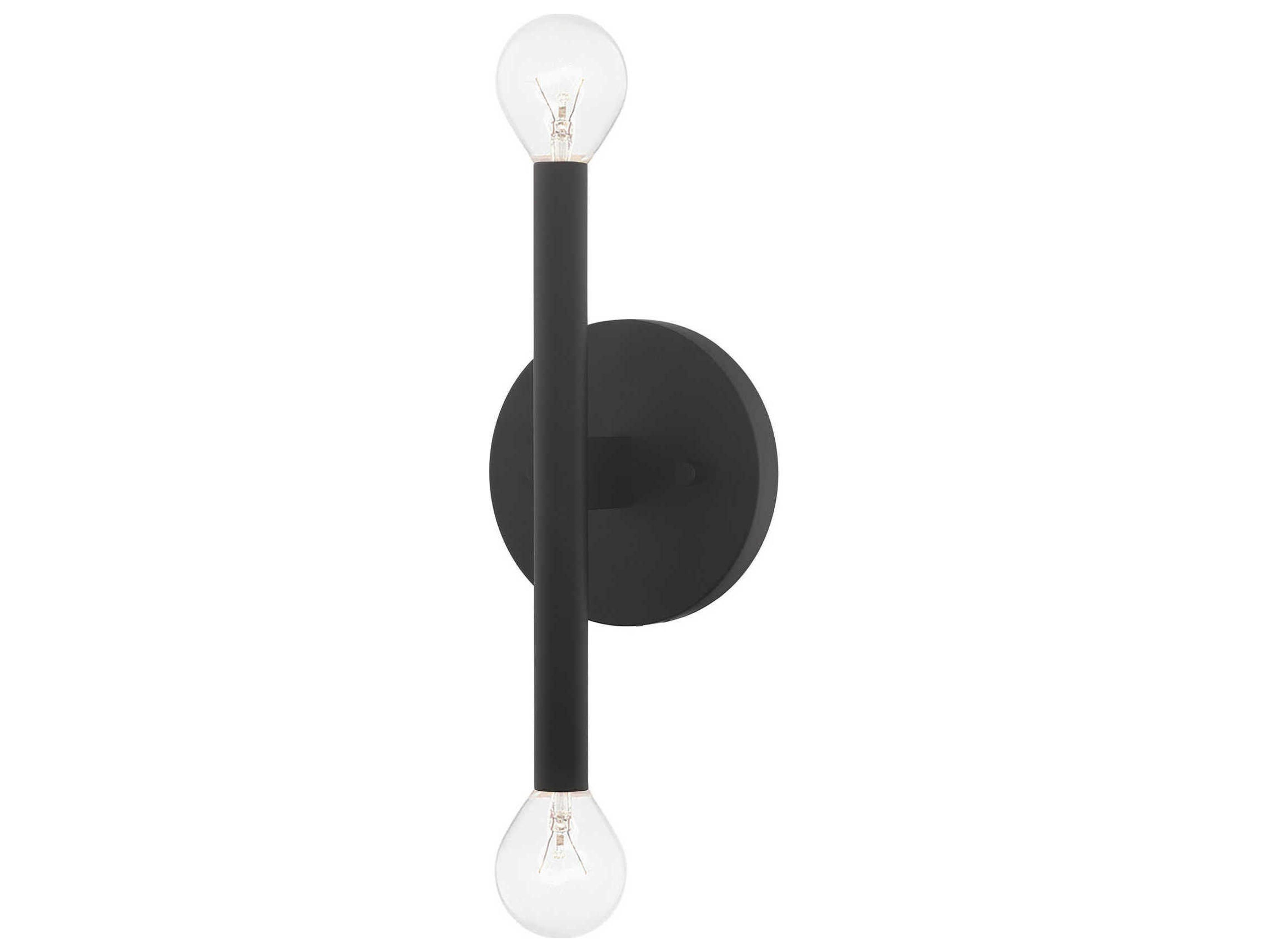 Copenhagen 2-Light Black Wall Sconce