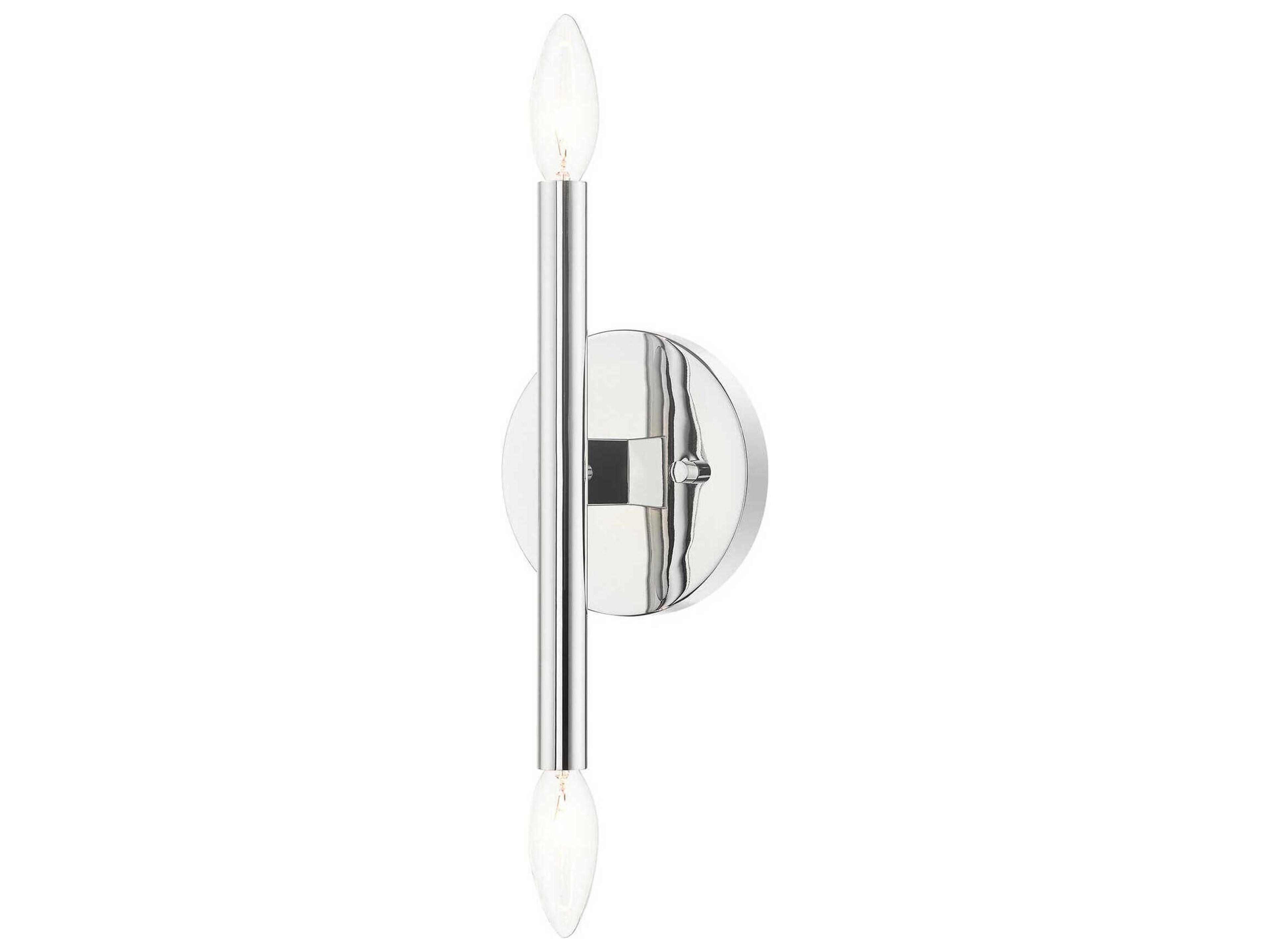 Copenhagen 2-Light Polished Chrome Wall Sconce