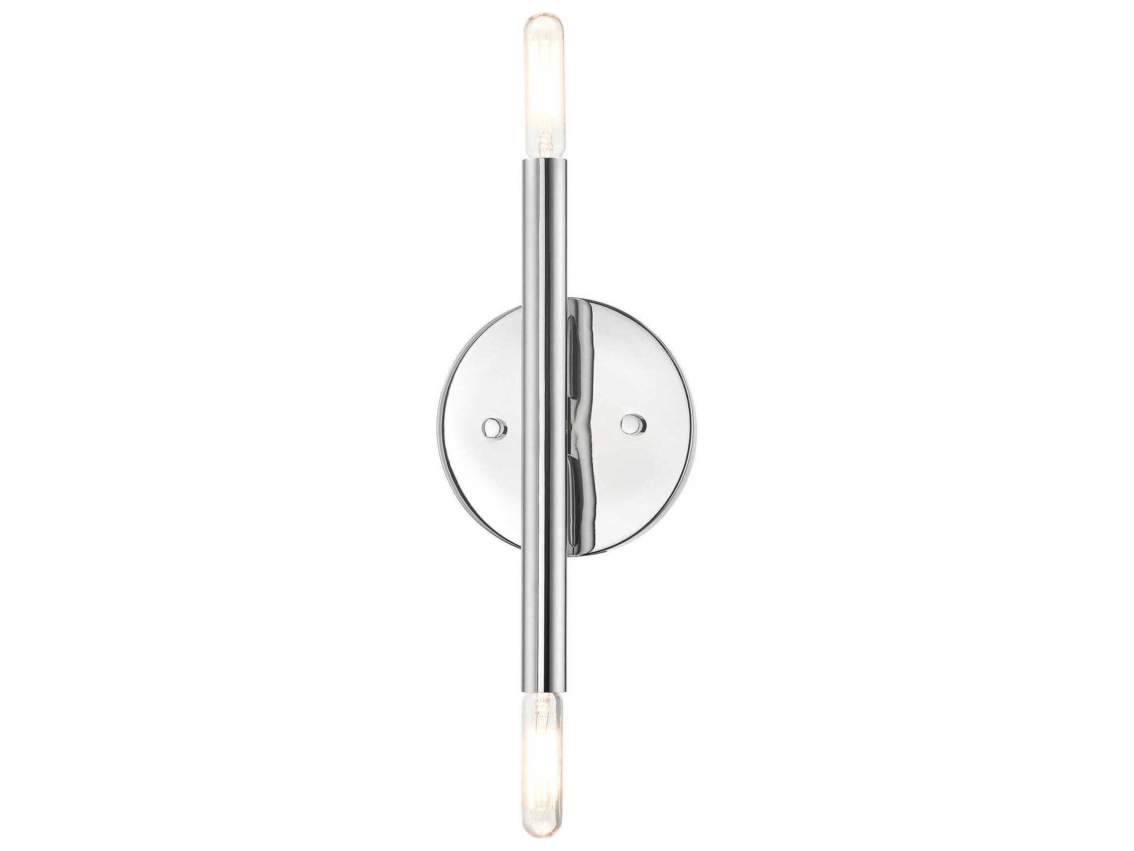 Livex Lighting Copenhagen 2-Light Polished Chrome Wall Sconce