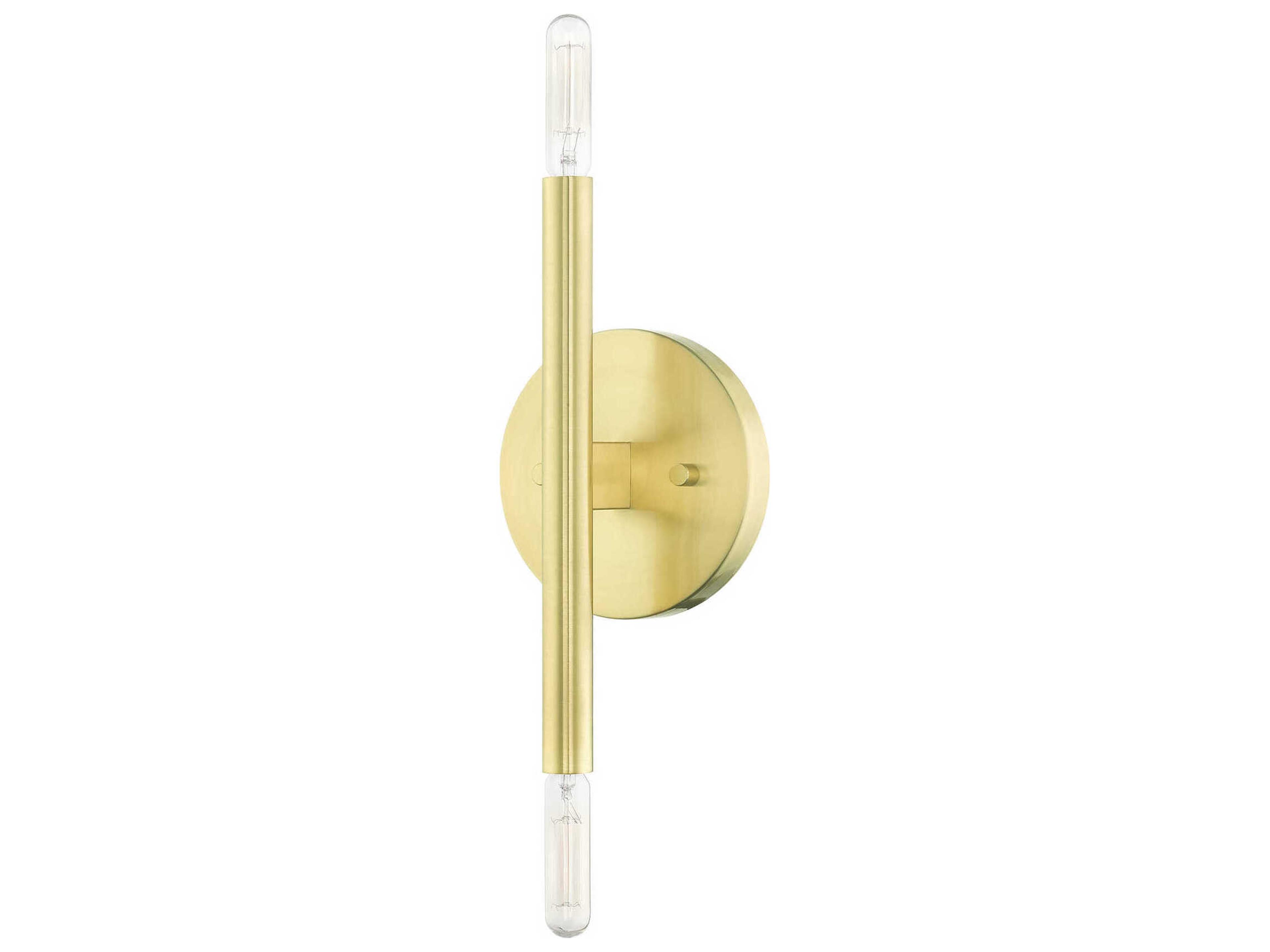 Livex Lighting Copenhagen 2-Light Satin Brass Wall Sconce