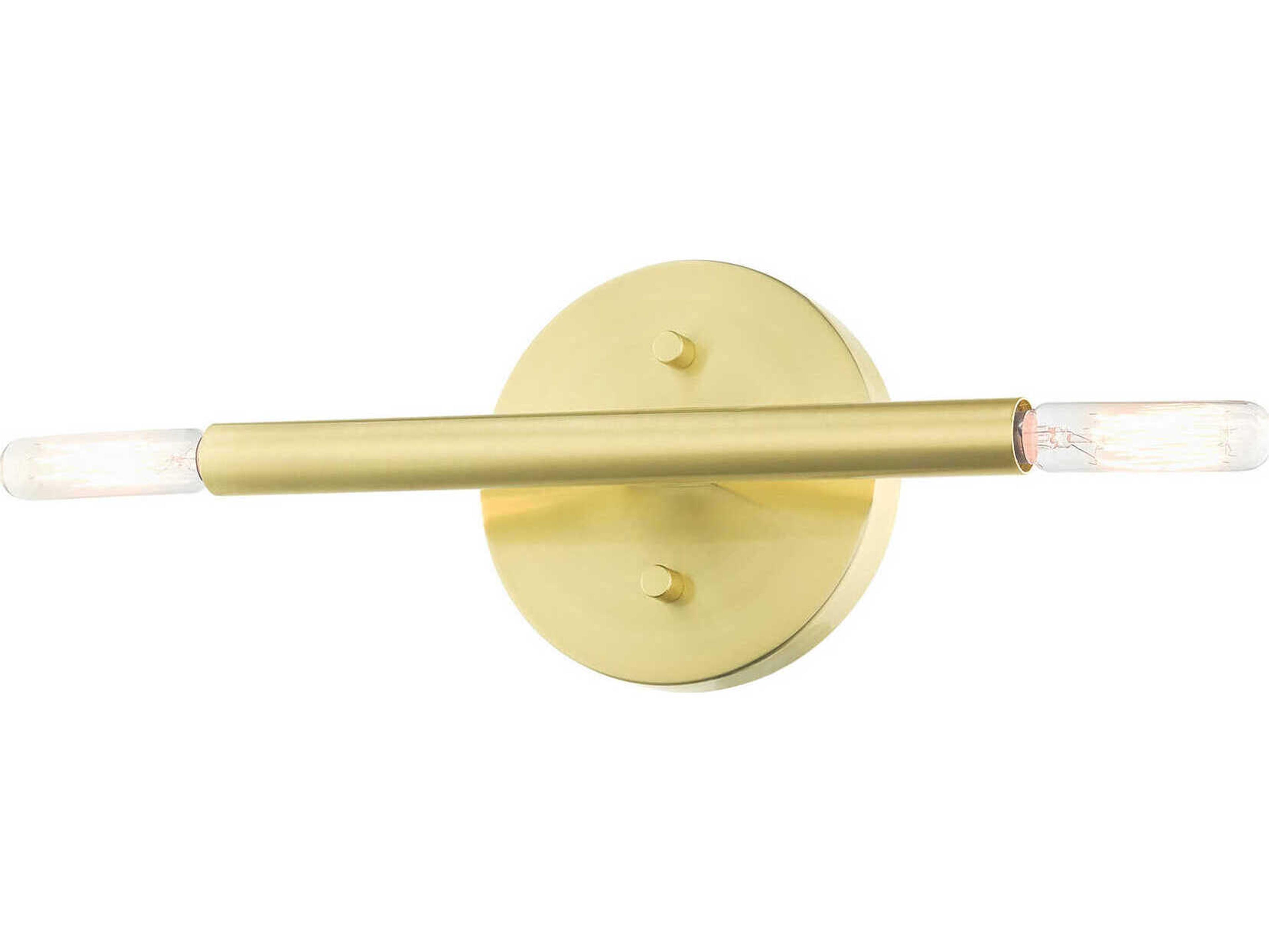 Livex Lighting Copenhagen 2-Light Satin Brass Wall Sconce