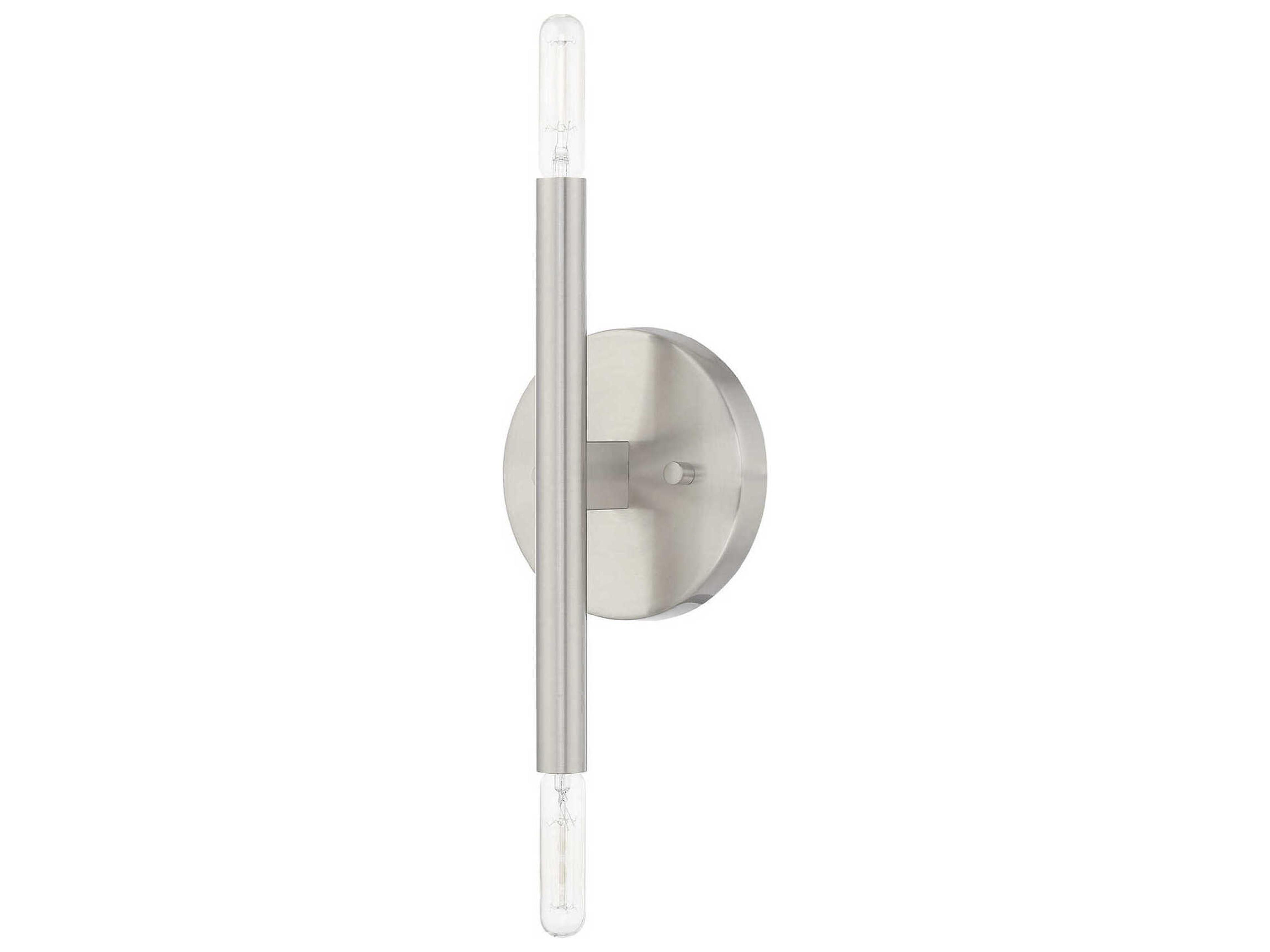 Livex Lighting Copenhagen 2-Light Brushed Nickel Wall Sconce