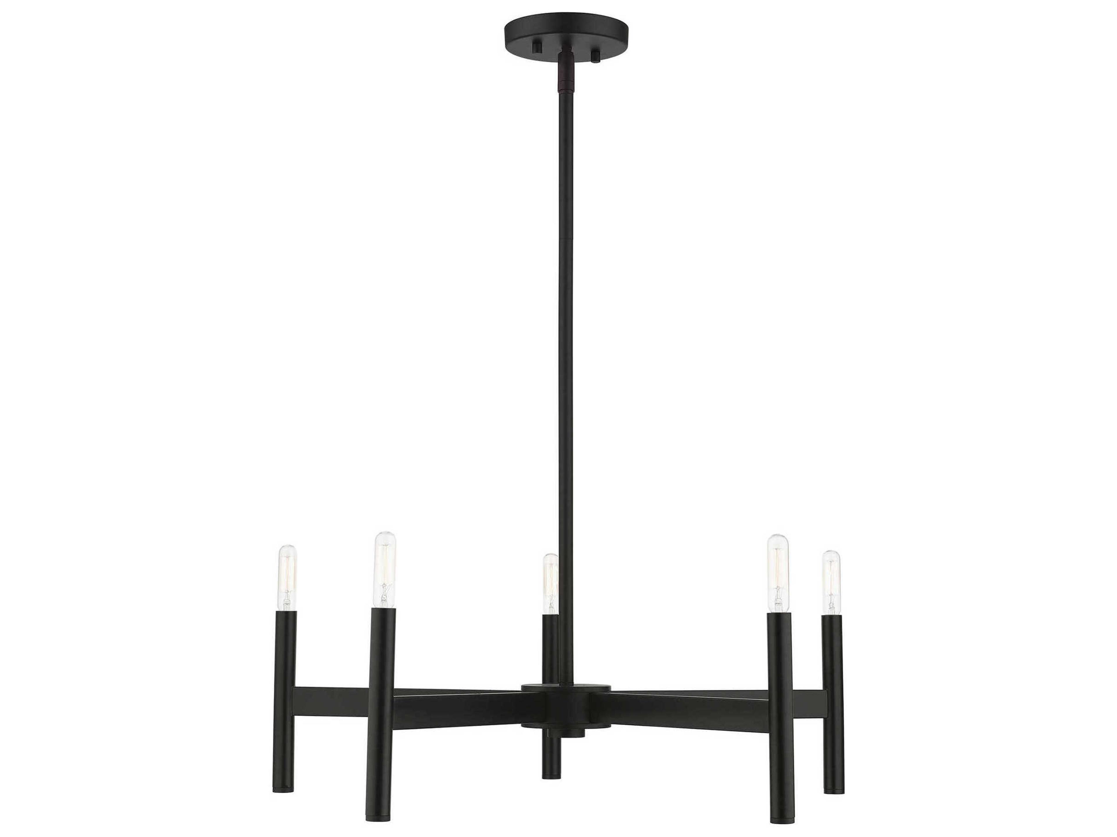Copenhagen 5-Light Black Candelabra Chandelier