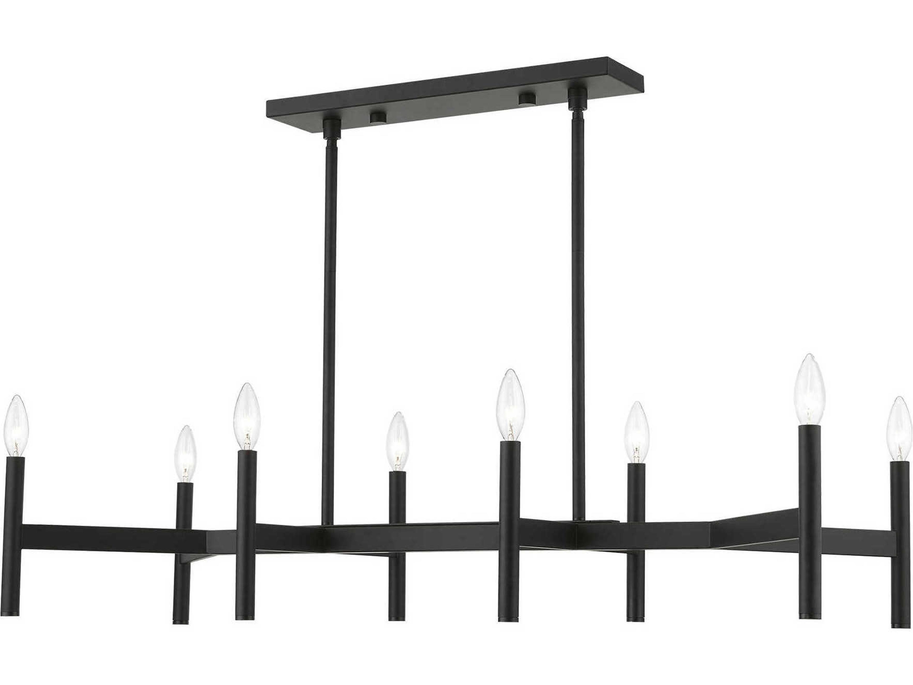Copenhagen 8-Light Black Linear Island Pendant