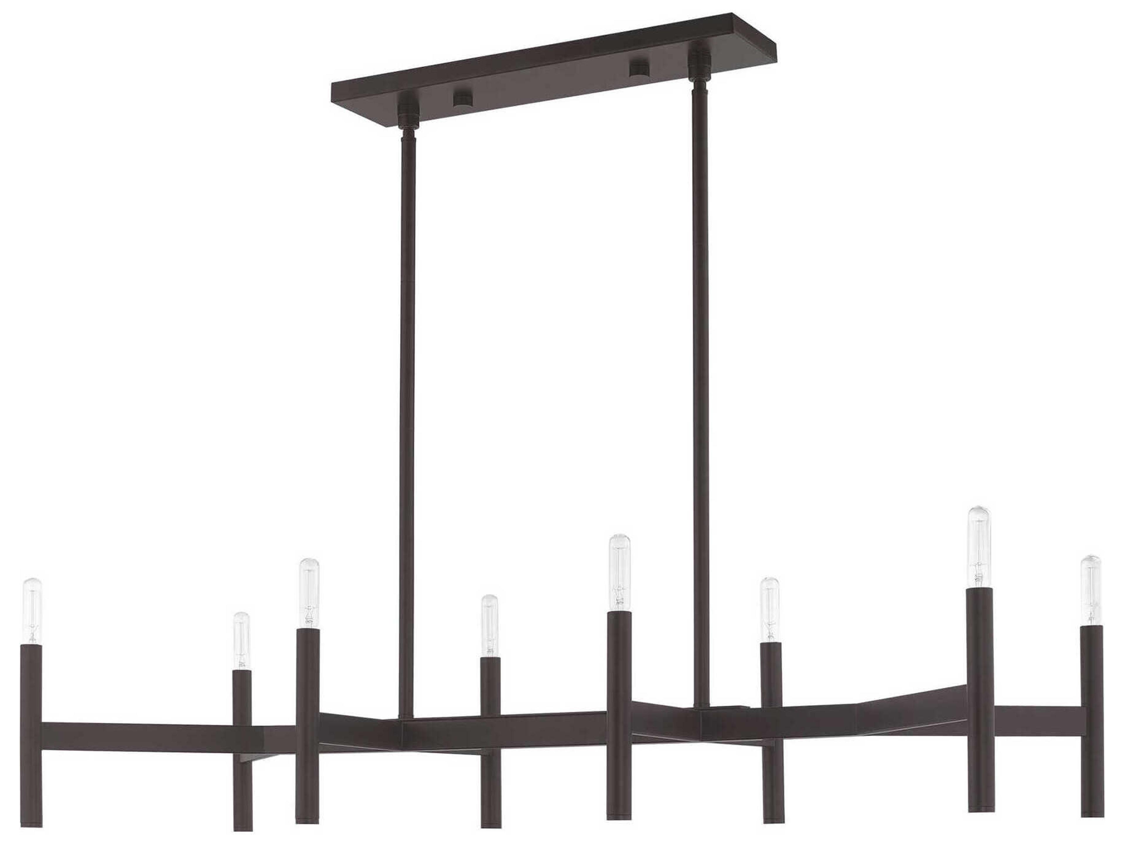 Livex Lighting Copenhagen 8-Light Bronze Linear Island Pendant