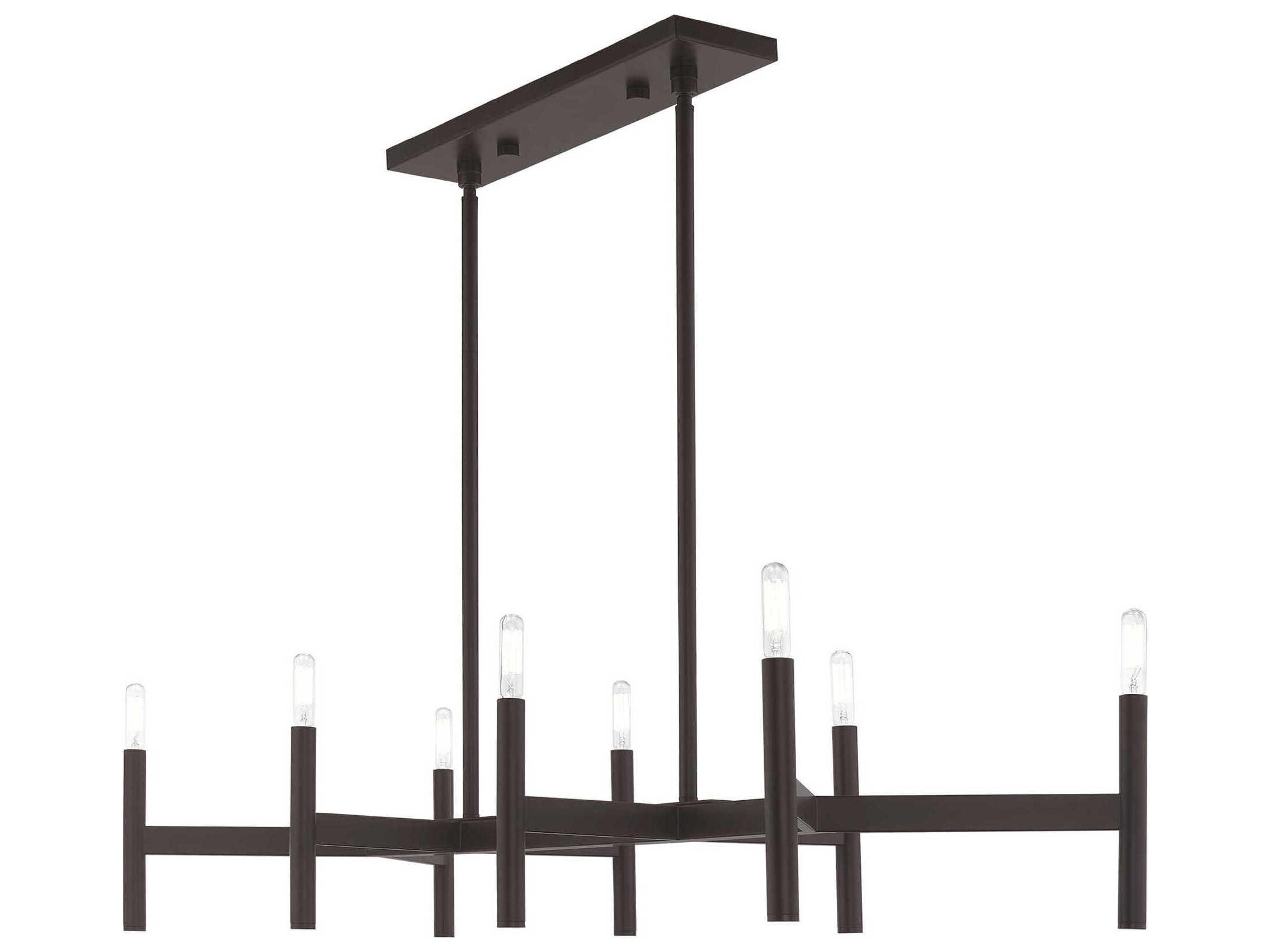 Livex Lighting Copenhagen 8-Light Bronze Linear Island Pendant