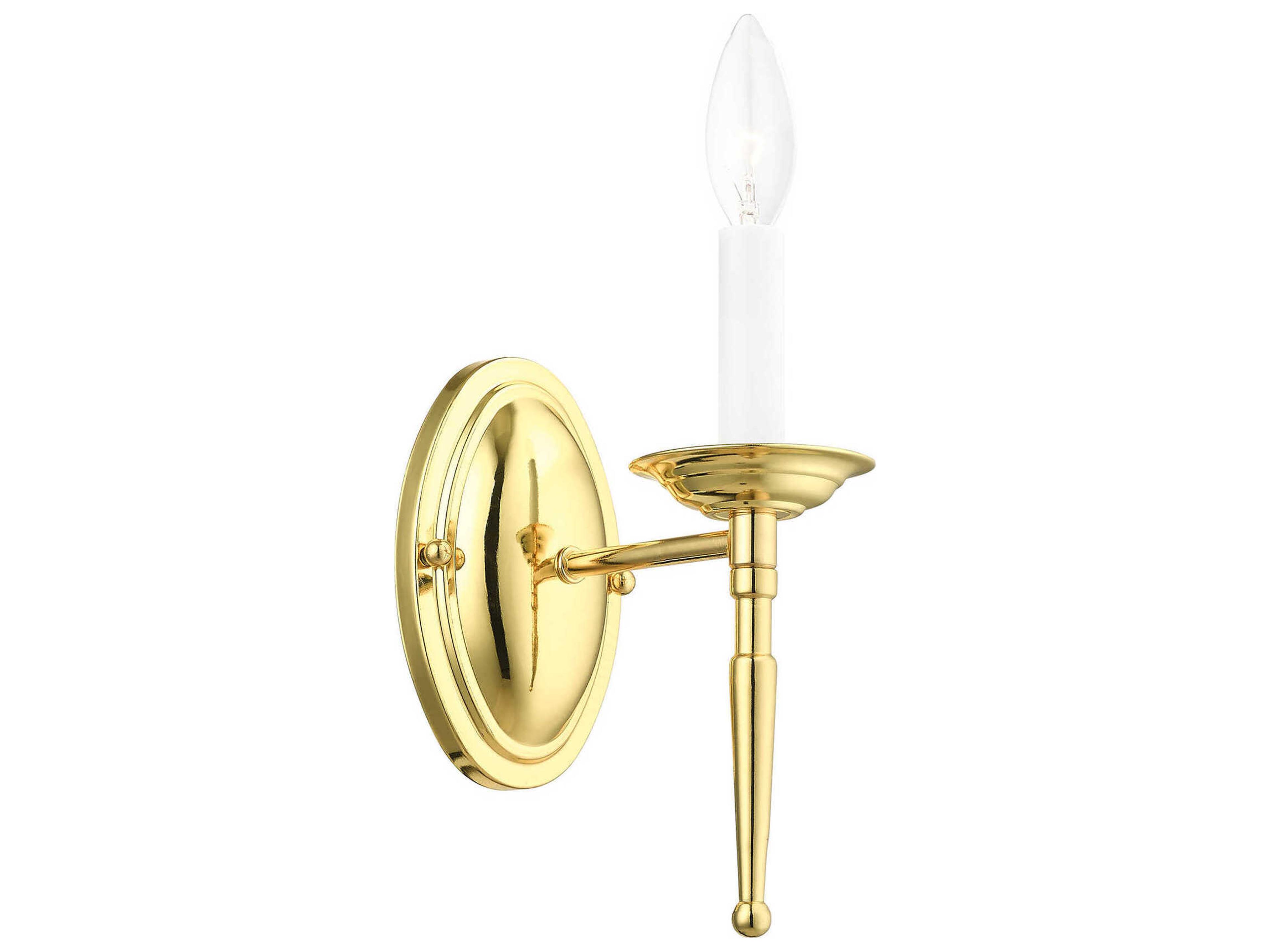 Livex Lighting Williamsburgh 1-Light Polished Brass Wall Sconce