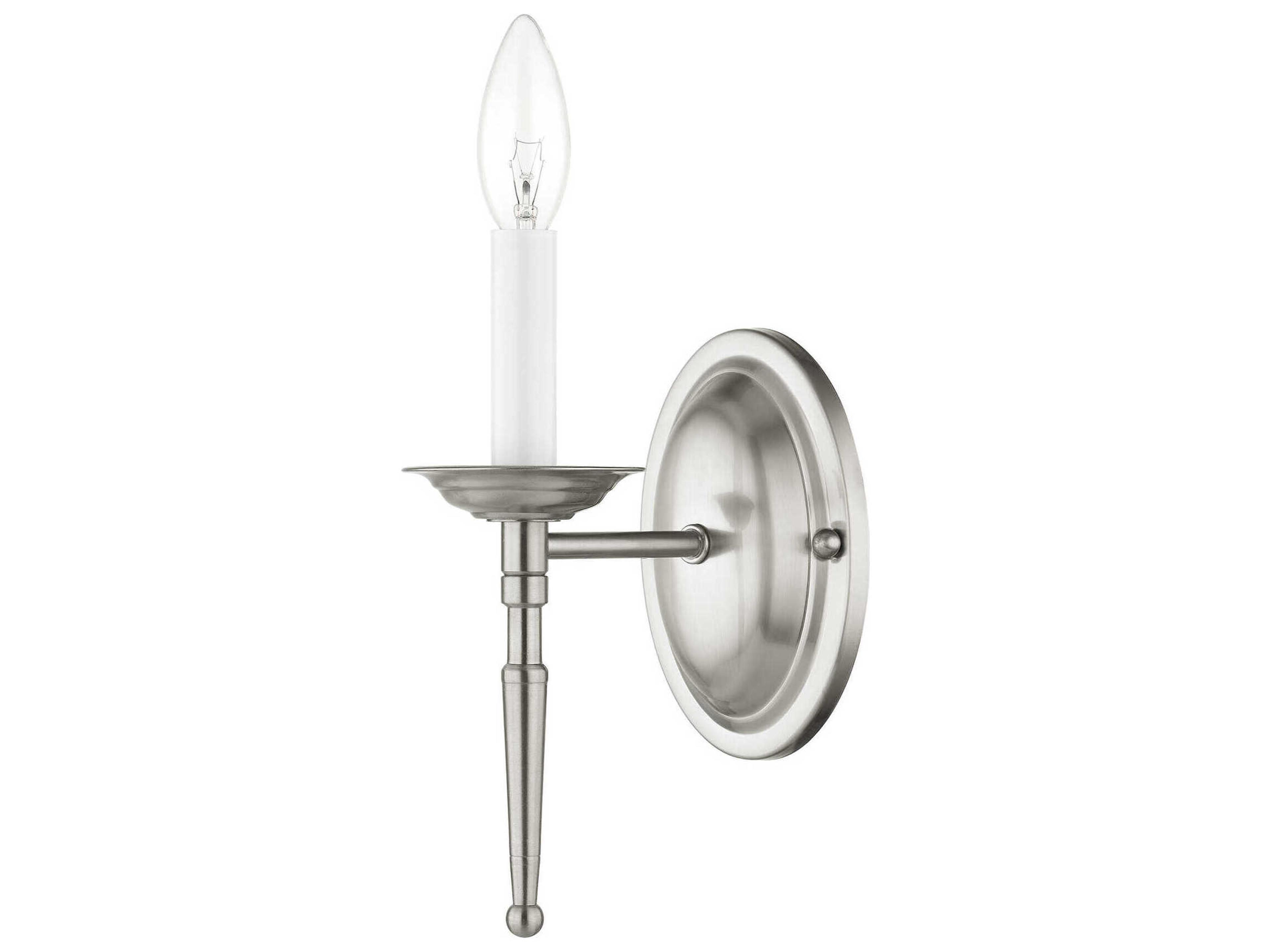 Livex Lighting Williamsburgh 1-Light Brushed Nickel Wall Sconce