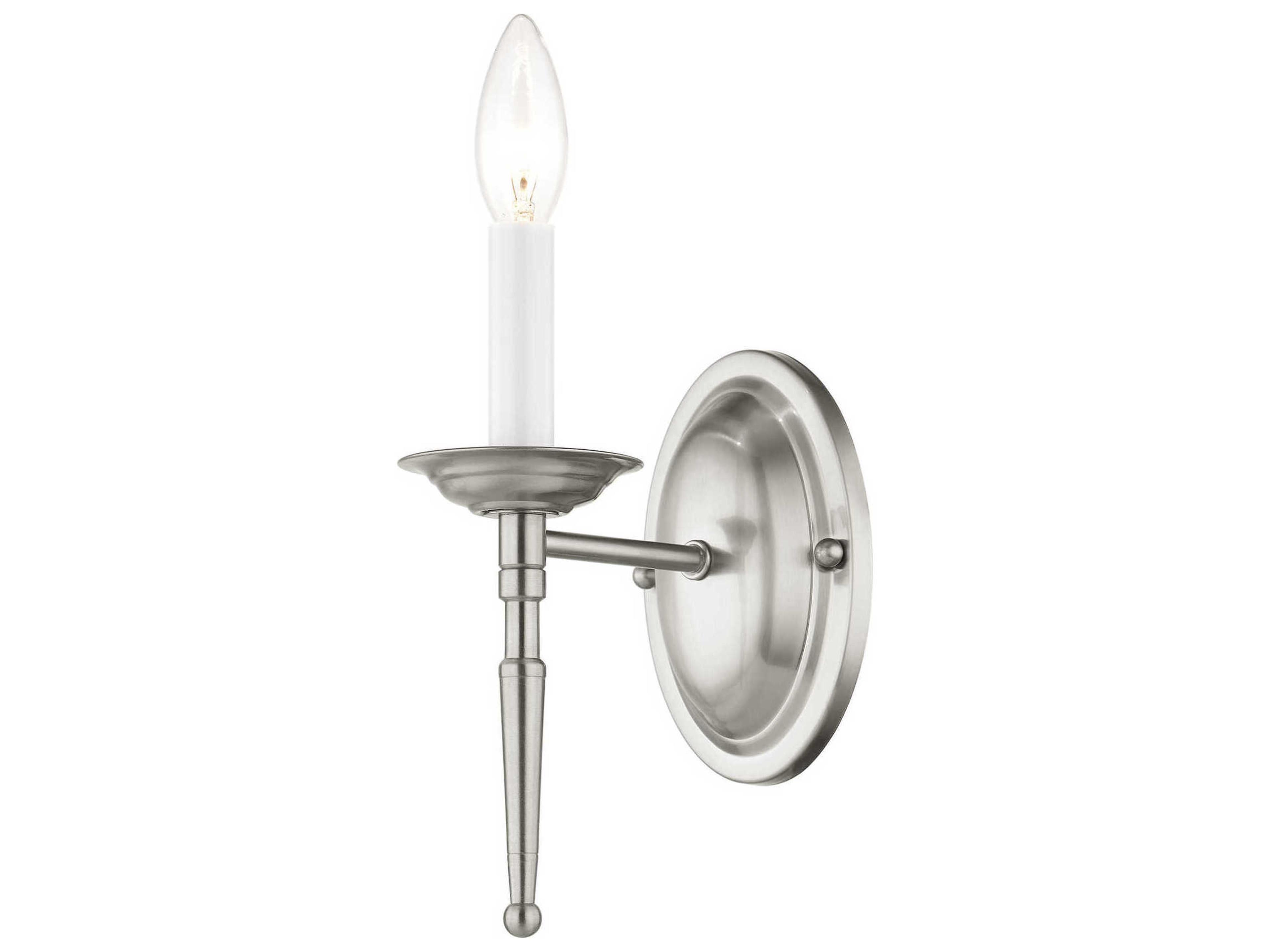 Livex Lighting Williamsburgh 1-Light Brushed Nickel Wall Sconce