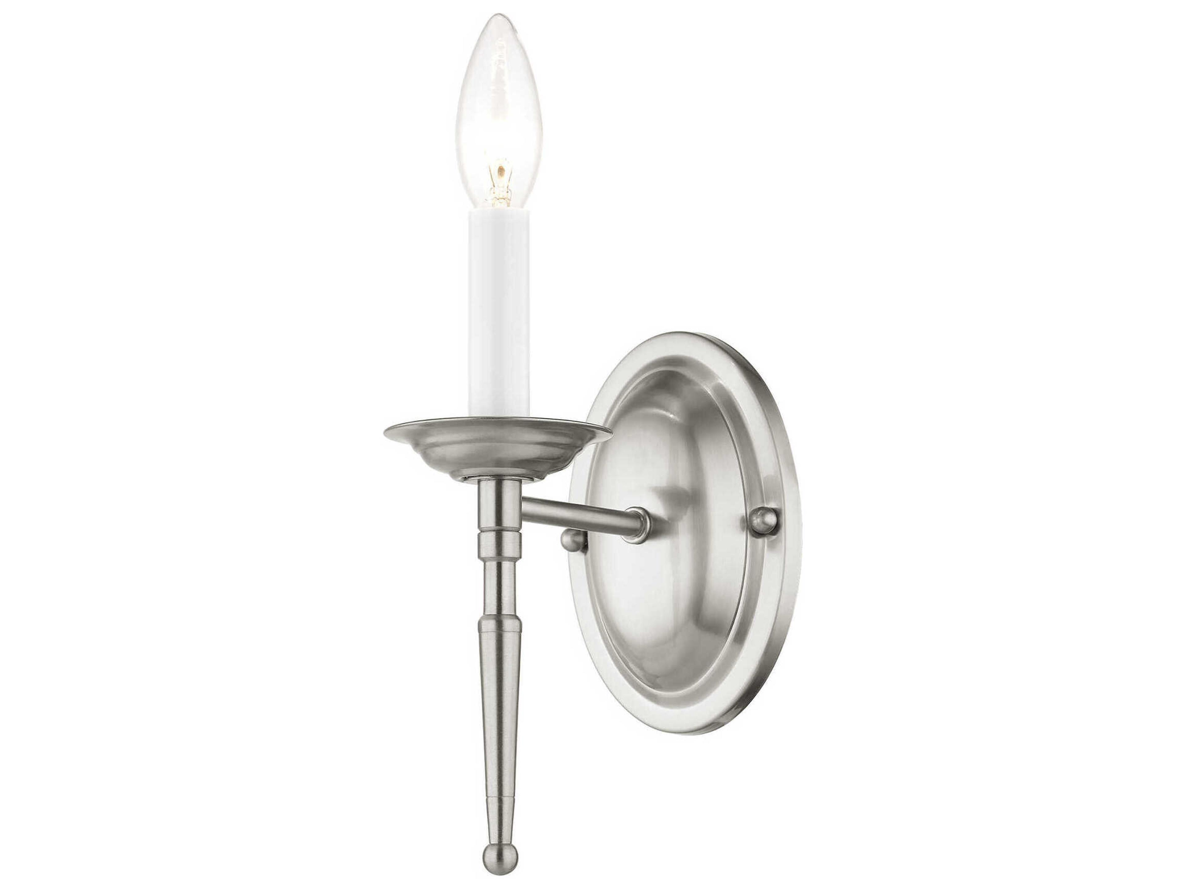 Livex Lighting Williamsburgh 1-Light Brushed Nickel Wall Sconce