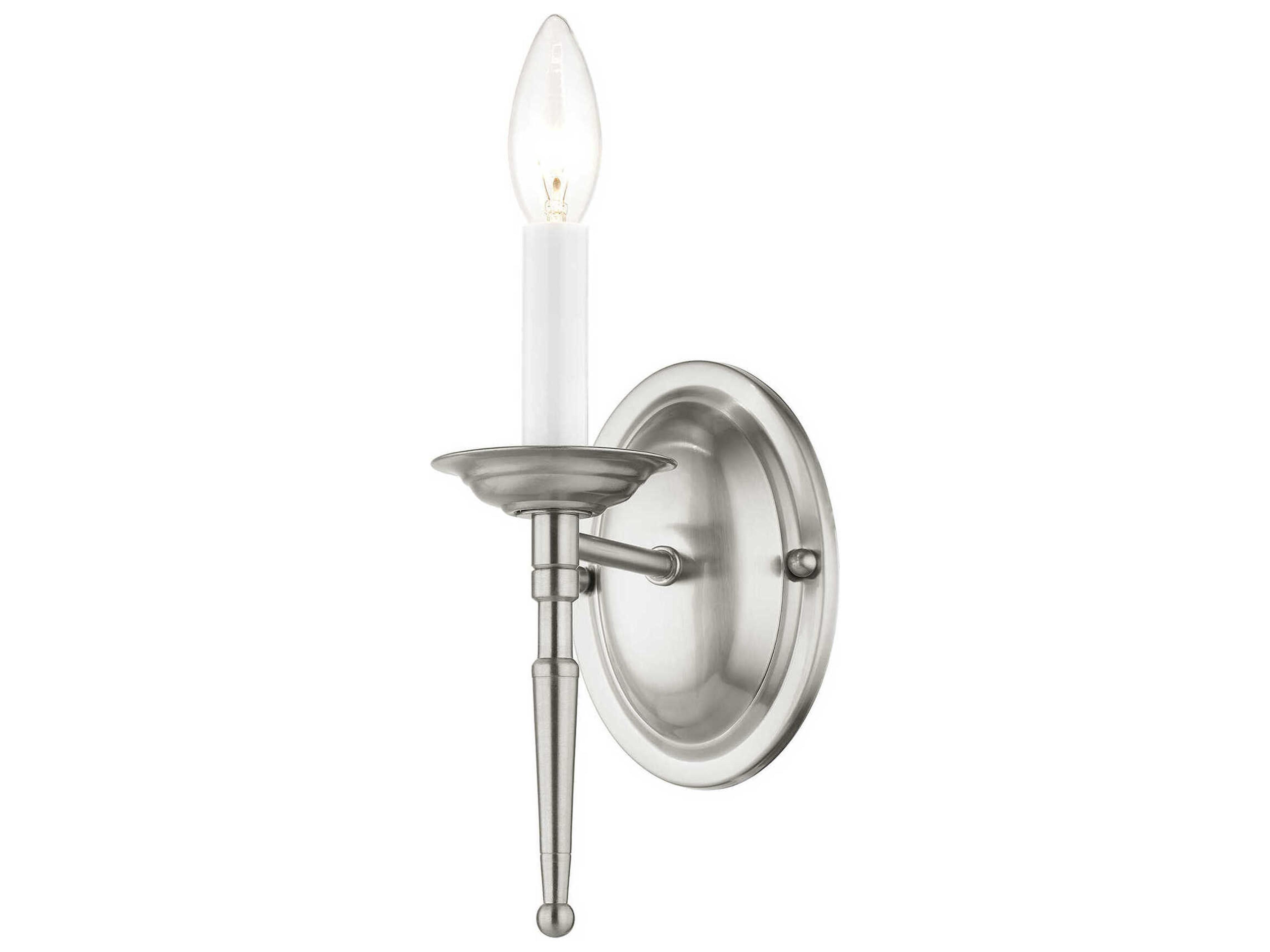Livex Lighting Williamsburgh 1-Light Brushed Nickel Wall Sconce