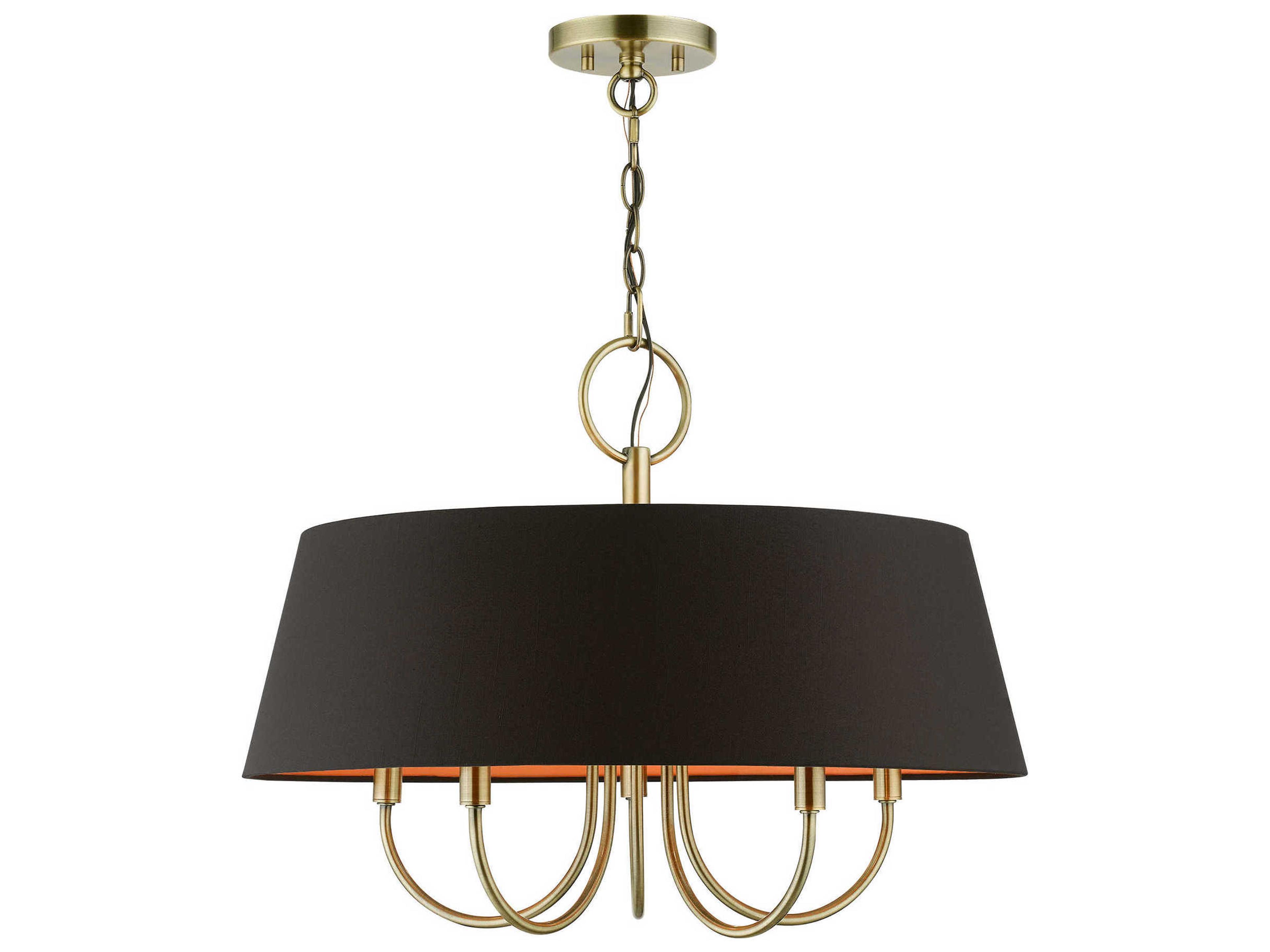 Palma 5-Light Antique Brass Empire Chandelier