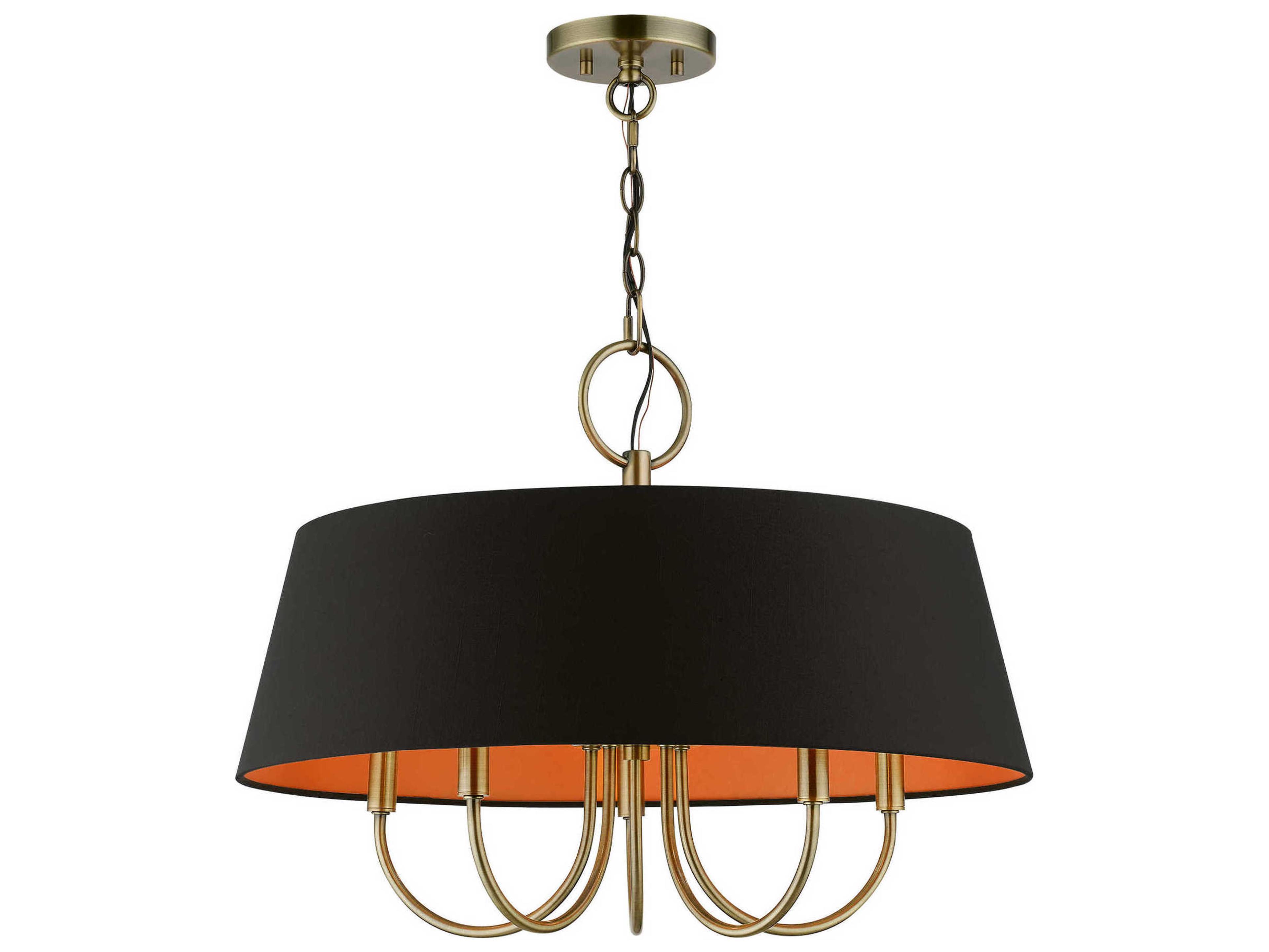 Livex Lighting Palma 5-Light Antique Brass Empire Chandelier