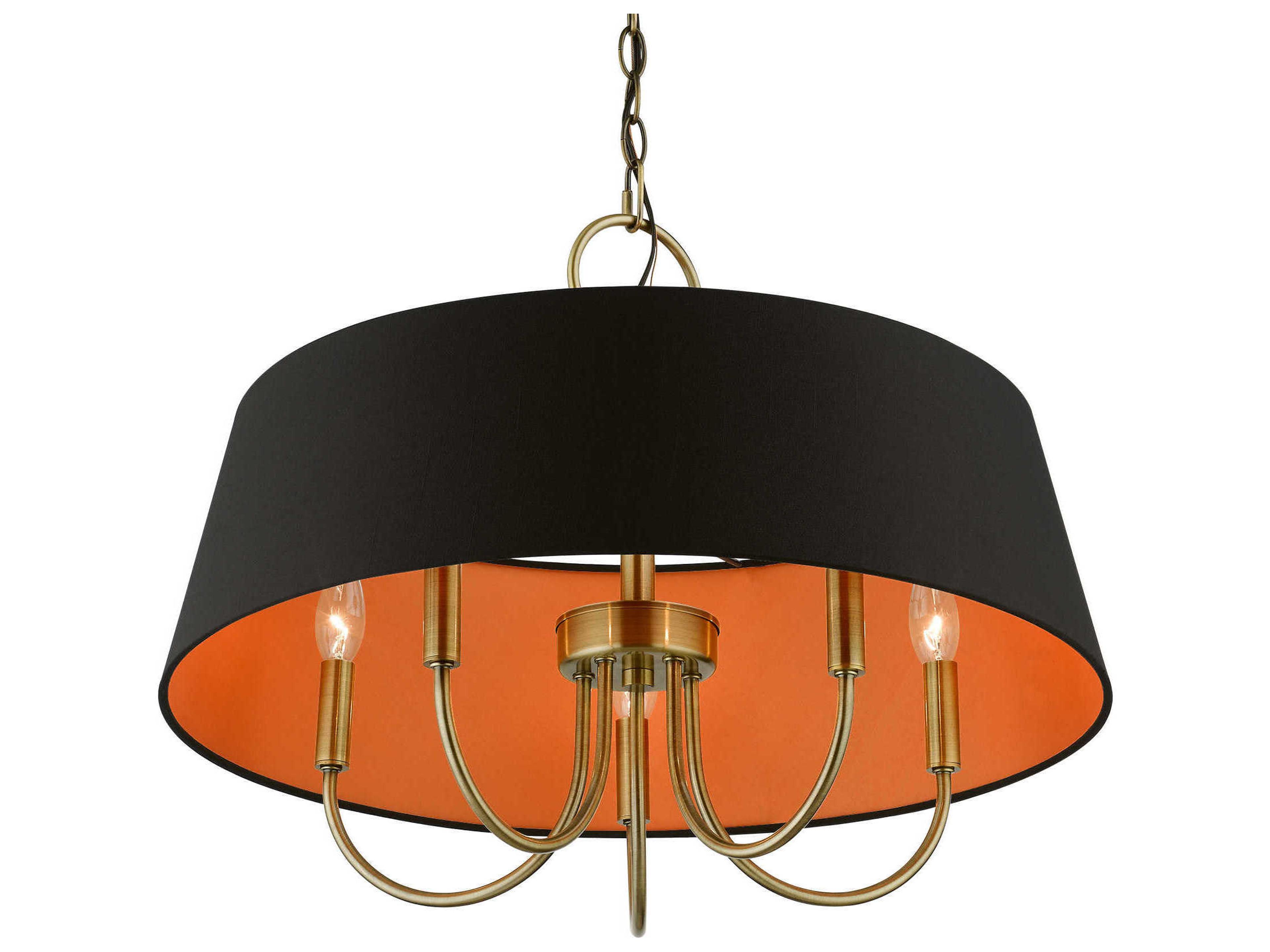 Livex Lighting Palma 5-Light Antique Brass Empire Chandelier