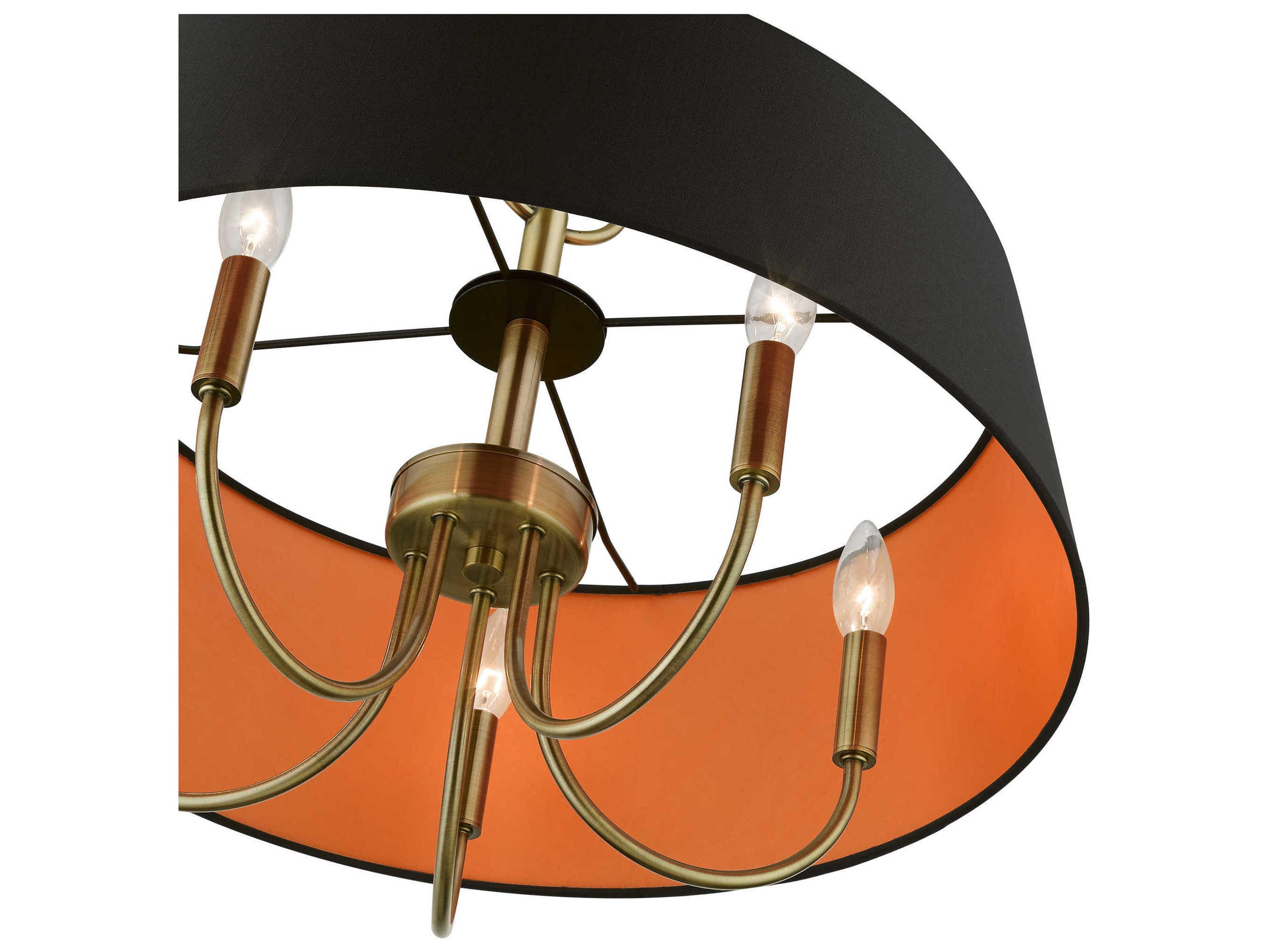 Livex Lighting Palma 5-Light Antique Brass Empire Chandelier